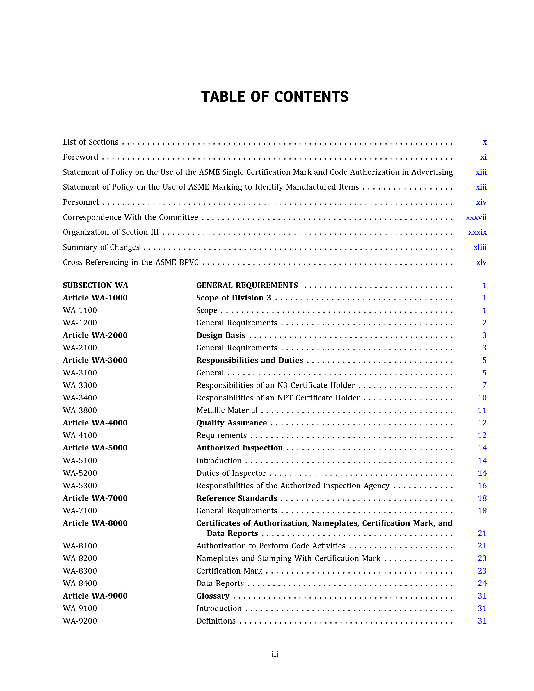 Cover preview — ASME BPVC.III.3-2025 Section III, Rules for Construction of Nuclear Facility Components, Division 3, Containment Systems for Transportation and Storage of Spent Nuclear Fuel and High-Level Radioactive Material — Page 5
