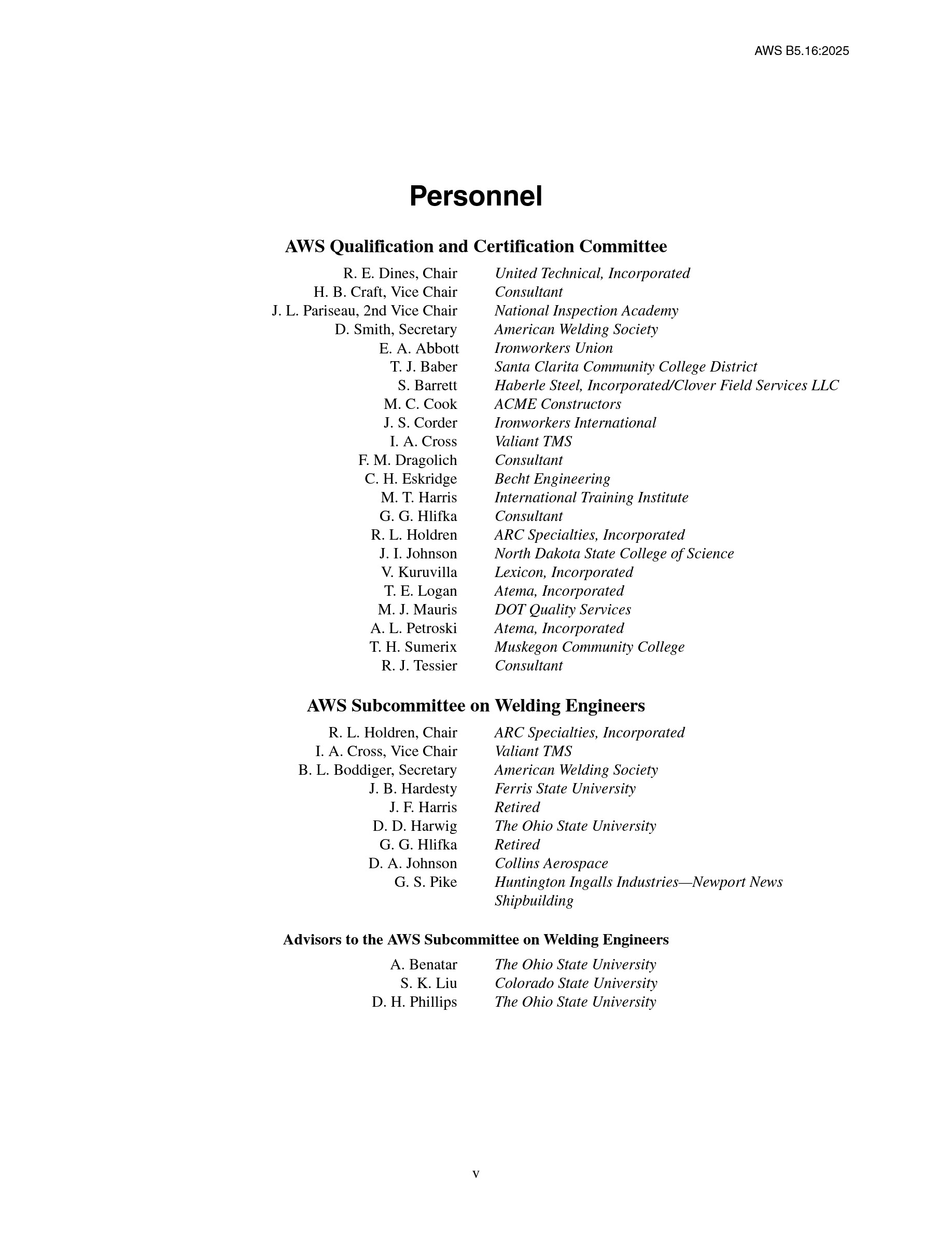 Cover preview — AWS B5.16 Specification for the Qualification of Welding Engineering Personnel - 3rd Edition — Page 6