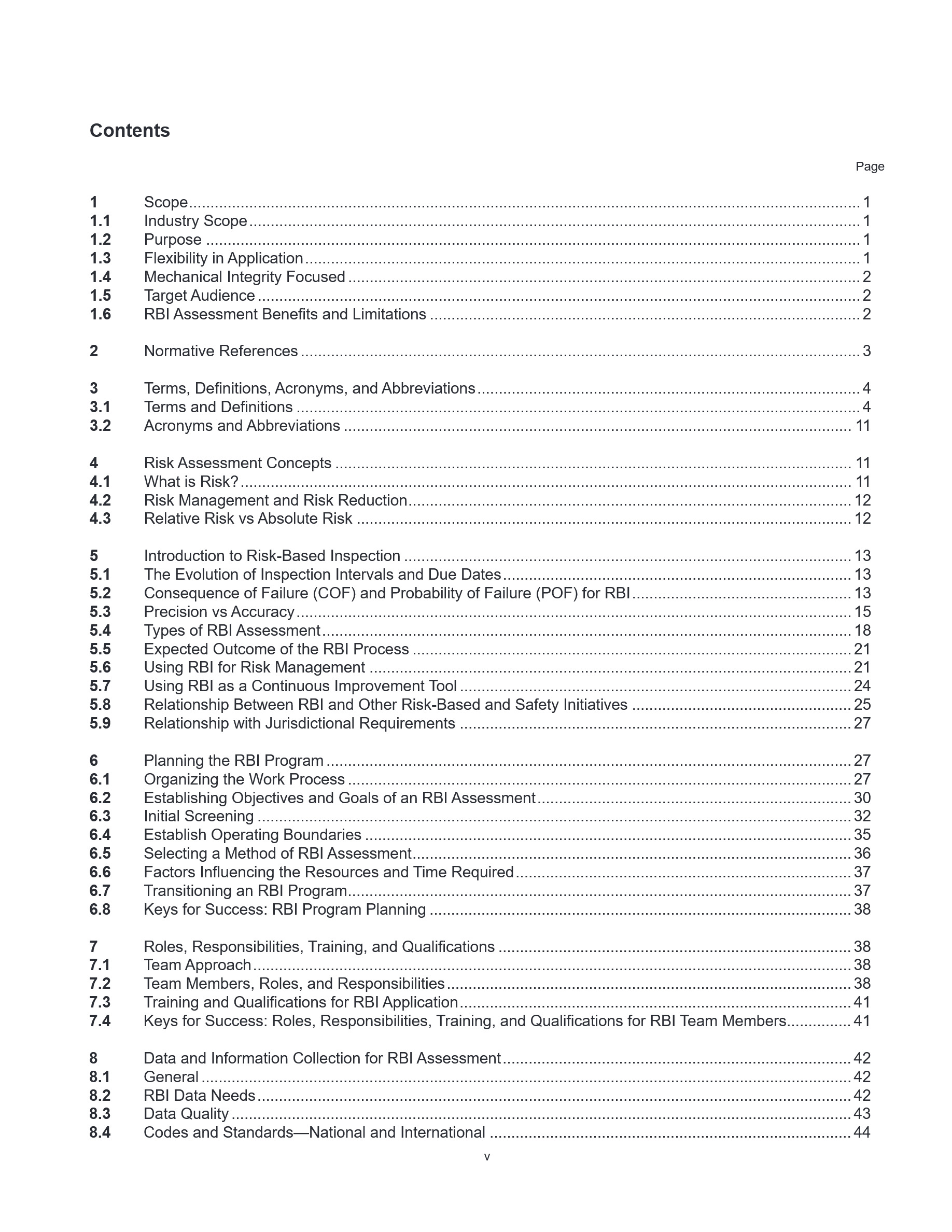 Cover preview — API RP 580 Elements of a Risk-Based Inspection Program, Fourth Edition, Includes Addendum 1 (2025) — Page 5