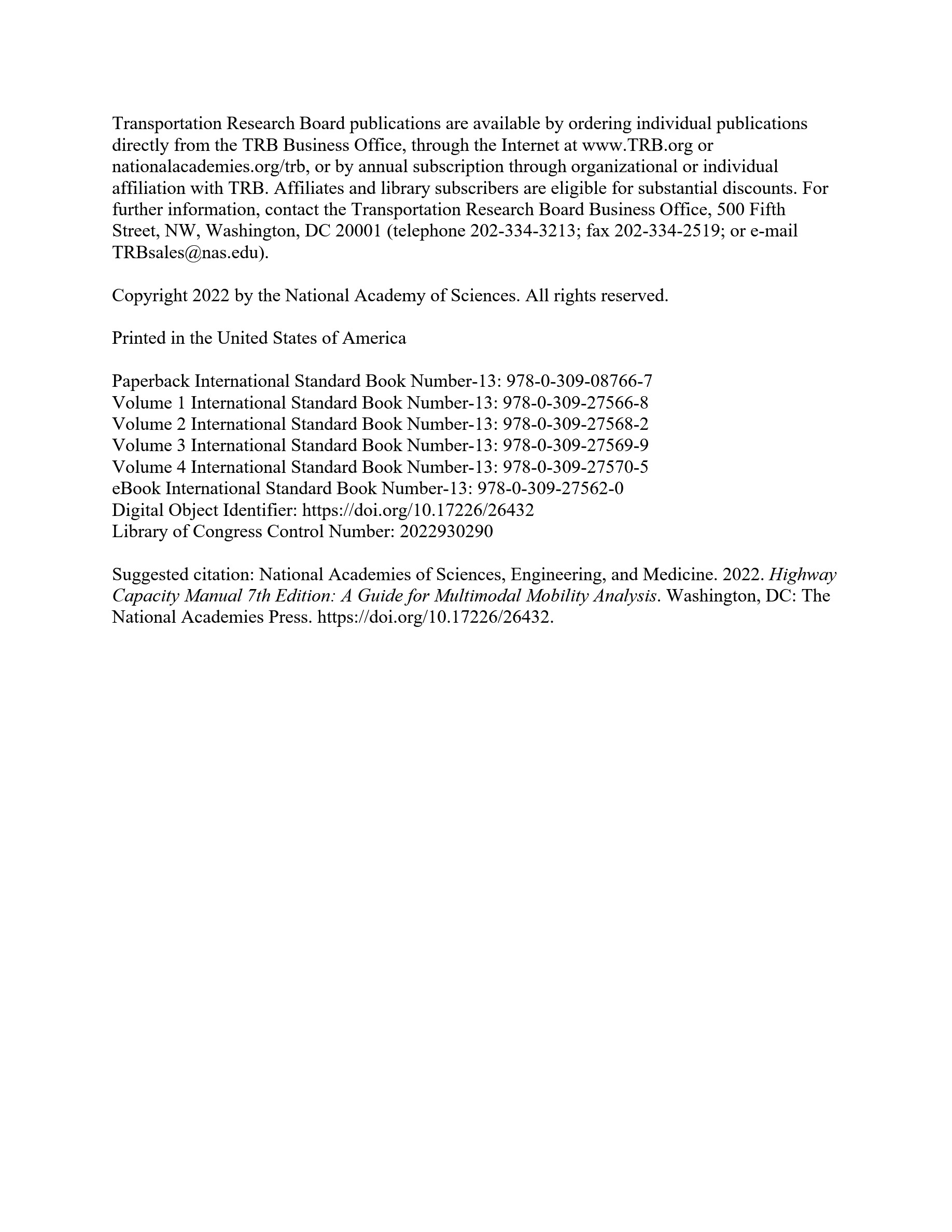 Cover preview — Highway Capacity Manual 7th Edition: A Guide for Multimodal Mobility Analysis — Page 3
