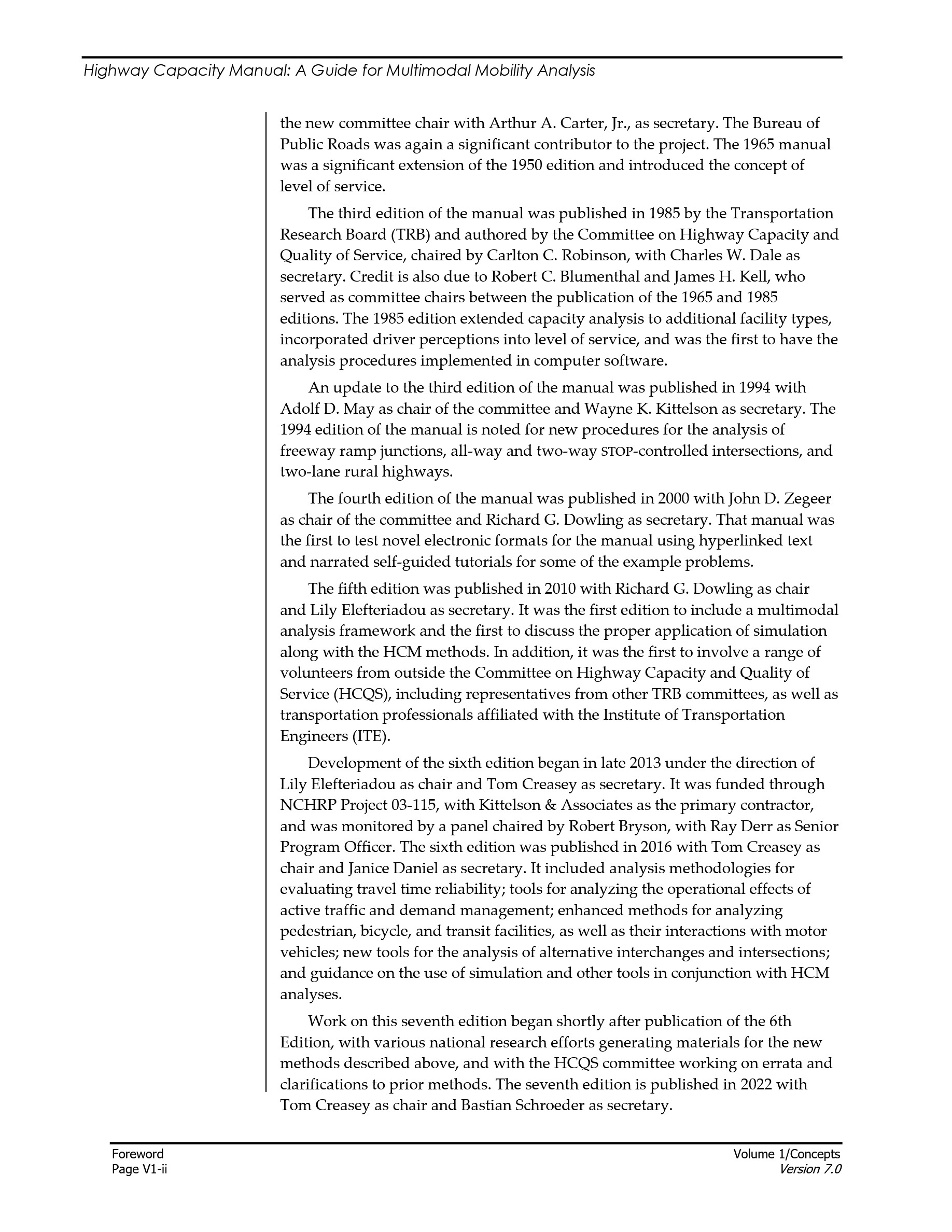 Cover preview — Highway Capacity Manual 7th Edition: A Guide for Multimodal Mobility Analysis — Page 6