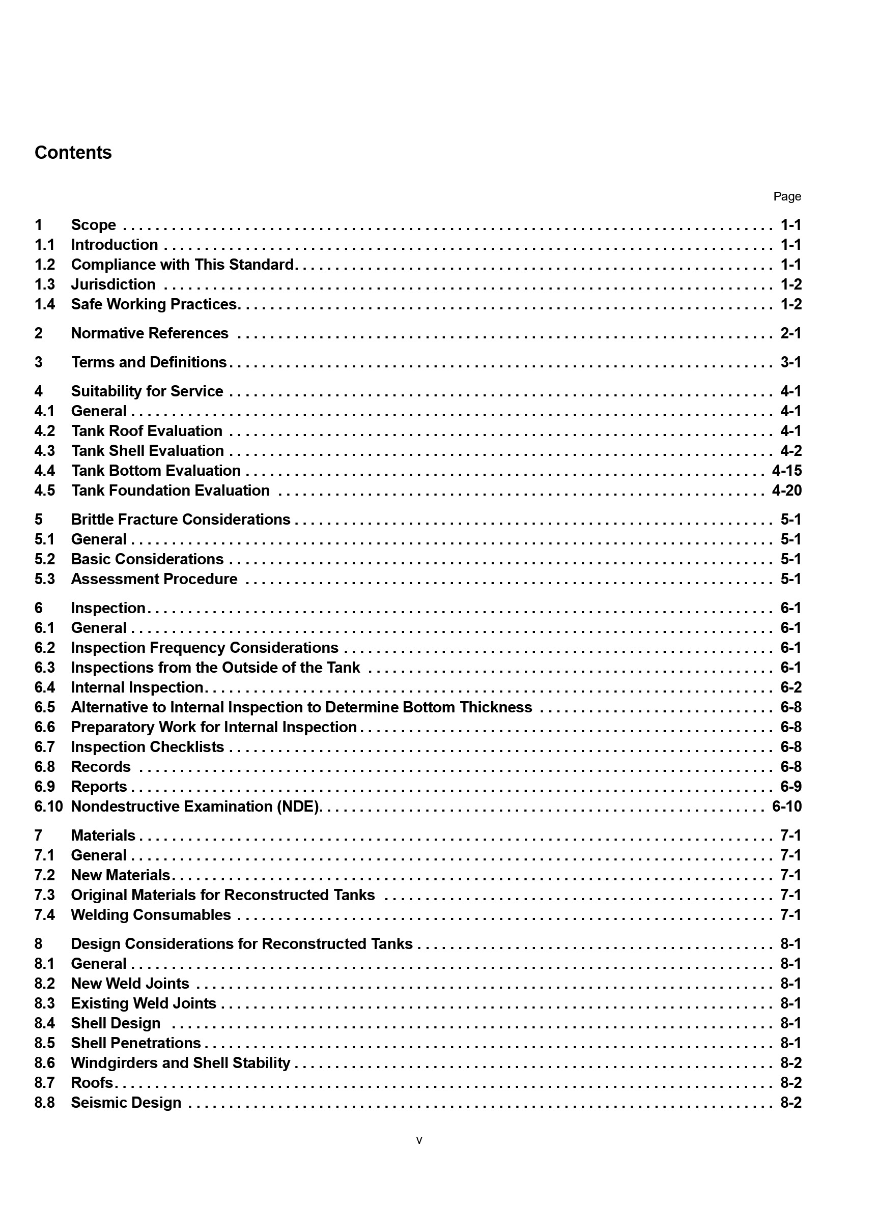 Cover preview — API 653 Tank Inspection, Repair, Alteration, and Reconstruction , Fifth Edition, Includes Addendum 1 (2018), Addendum 2 (2020), Addendum 3 (2023), Addendum 4 (2025), Errata 1 (2020), and Errata 2 (2025) — Page 6