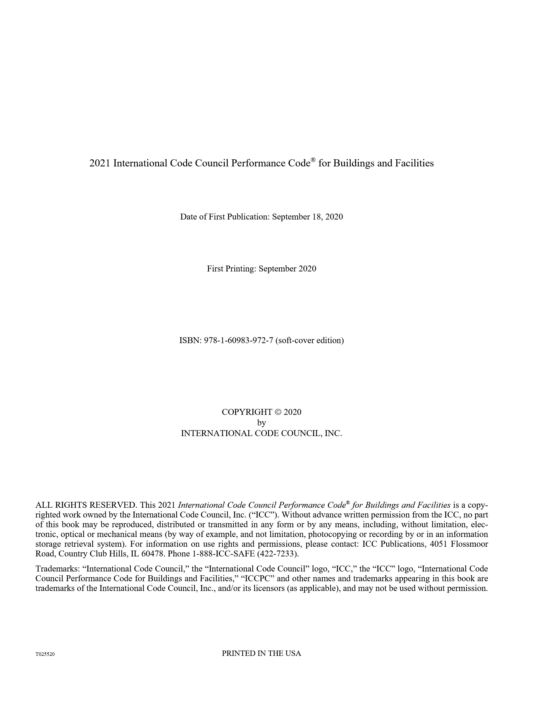 Cover preview — 2021 ICC Performance Code for Buildings and Facilities — Page 3