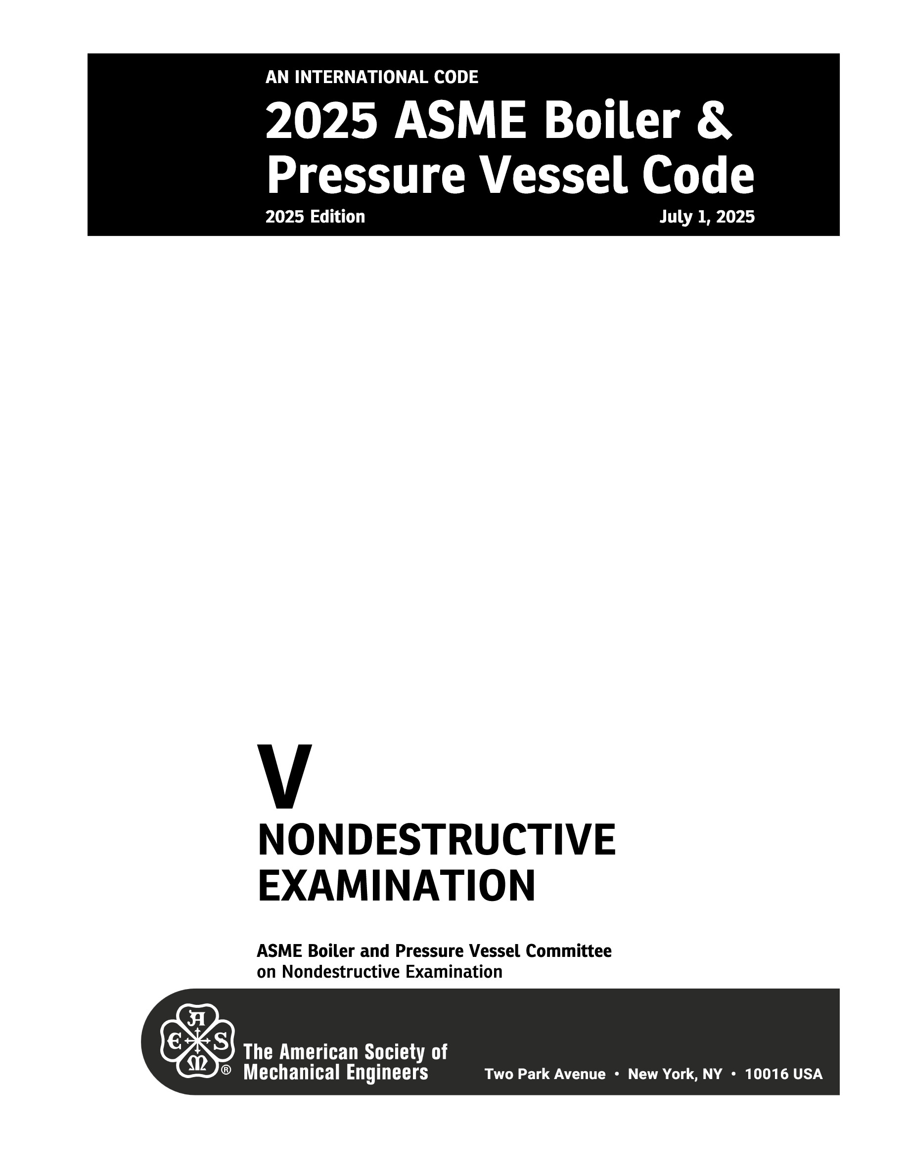 Cover preview — ASME BPVC.V-2025 Section V, Nondestructive Examination — Page 3