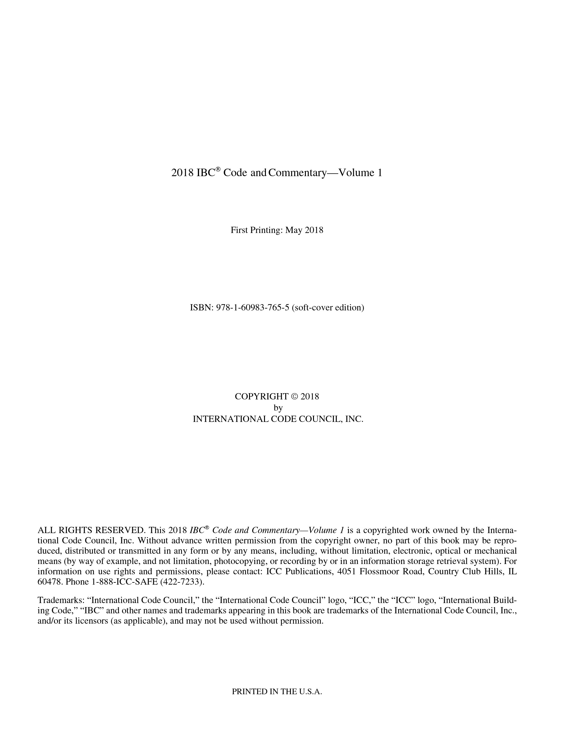 Cover preview — 2018 International Building Code and Commentary Vol, 1 (Chapters 1-15) — Page 3