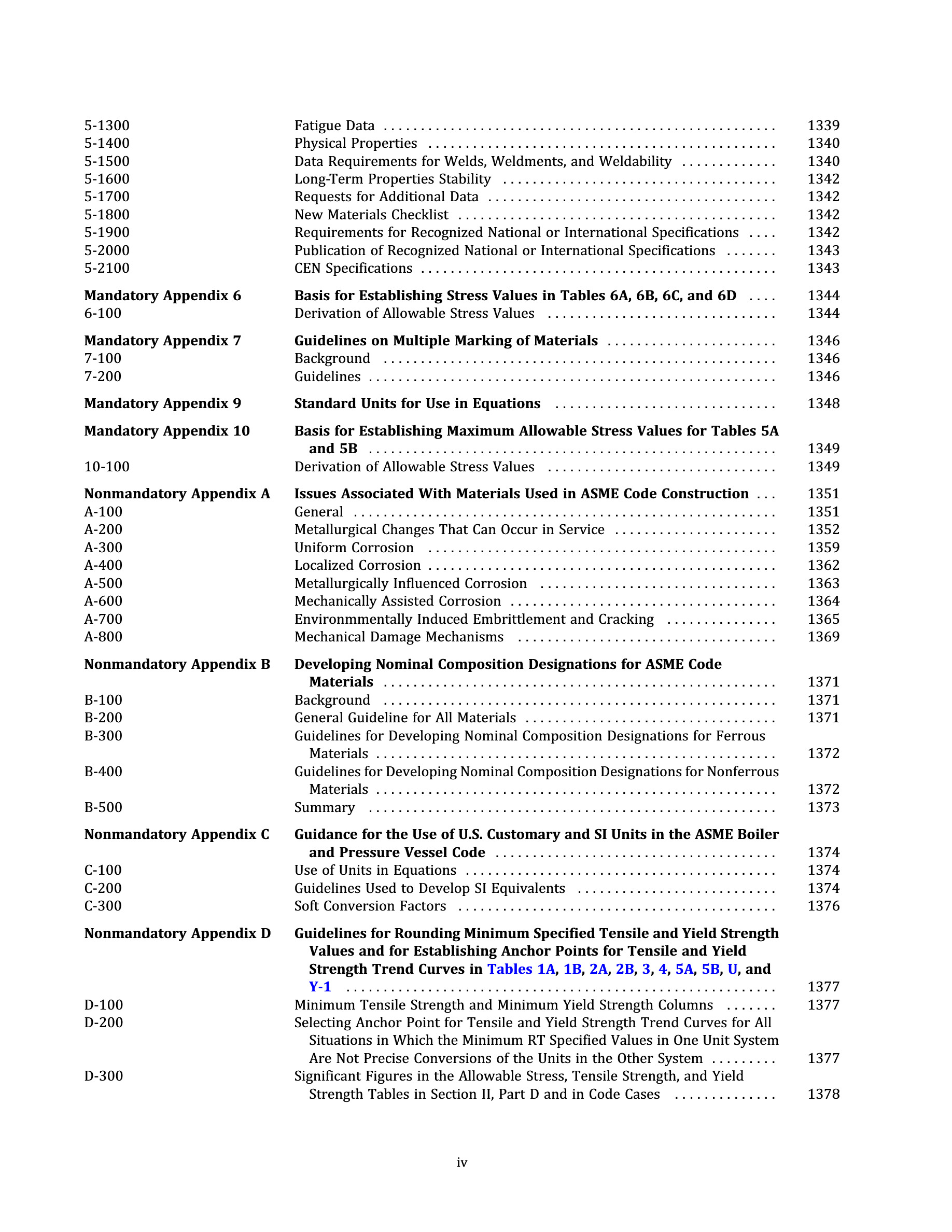 Cover preview — ASME BPVC.II.D.C-2025 Section II, Materials, Part D, Properties (Customary) — Page 6
