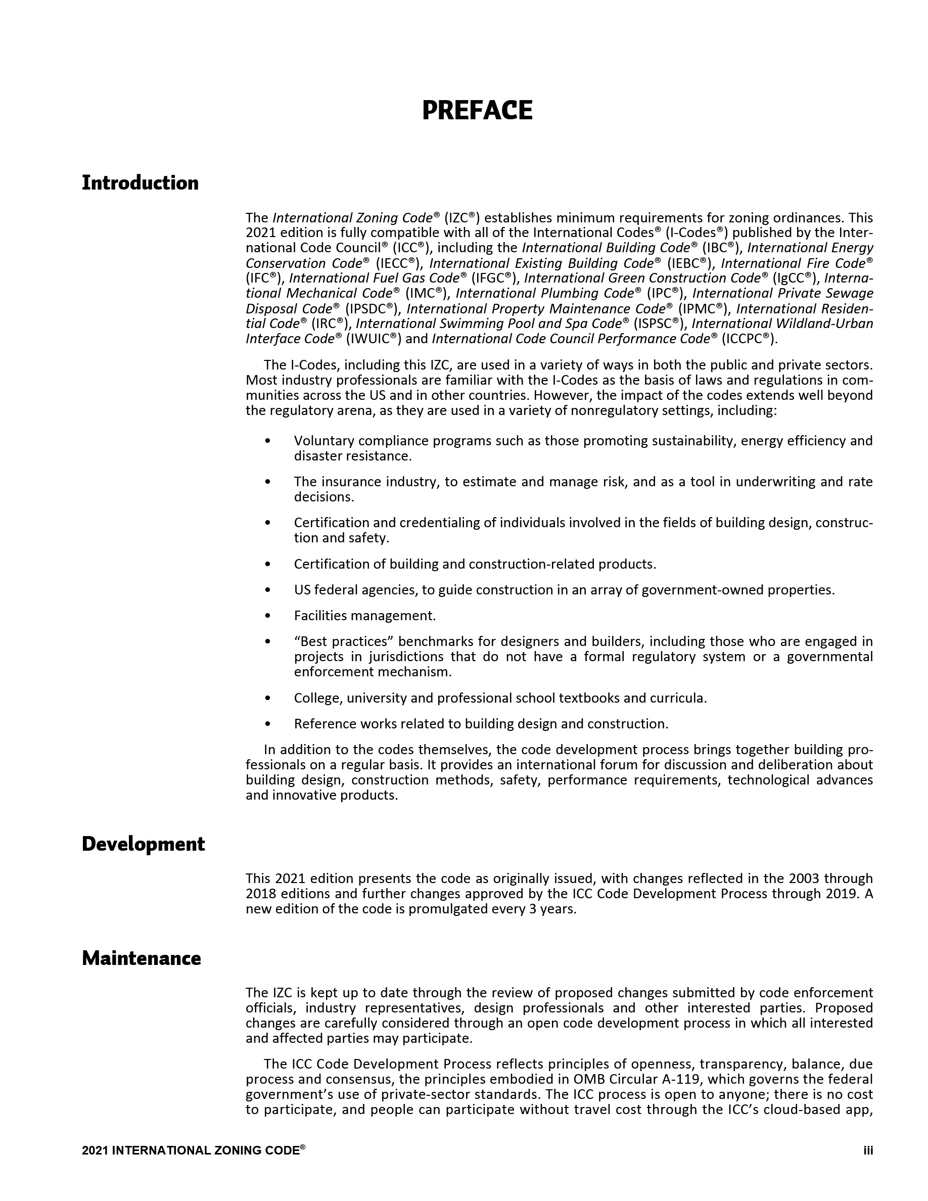 Cover preview — 2021 International Zoning Code — Page 4