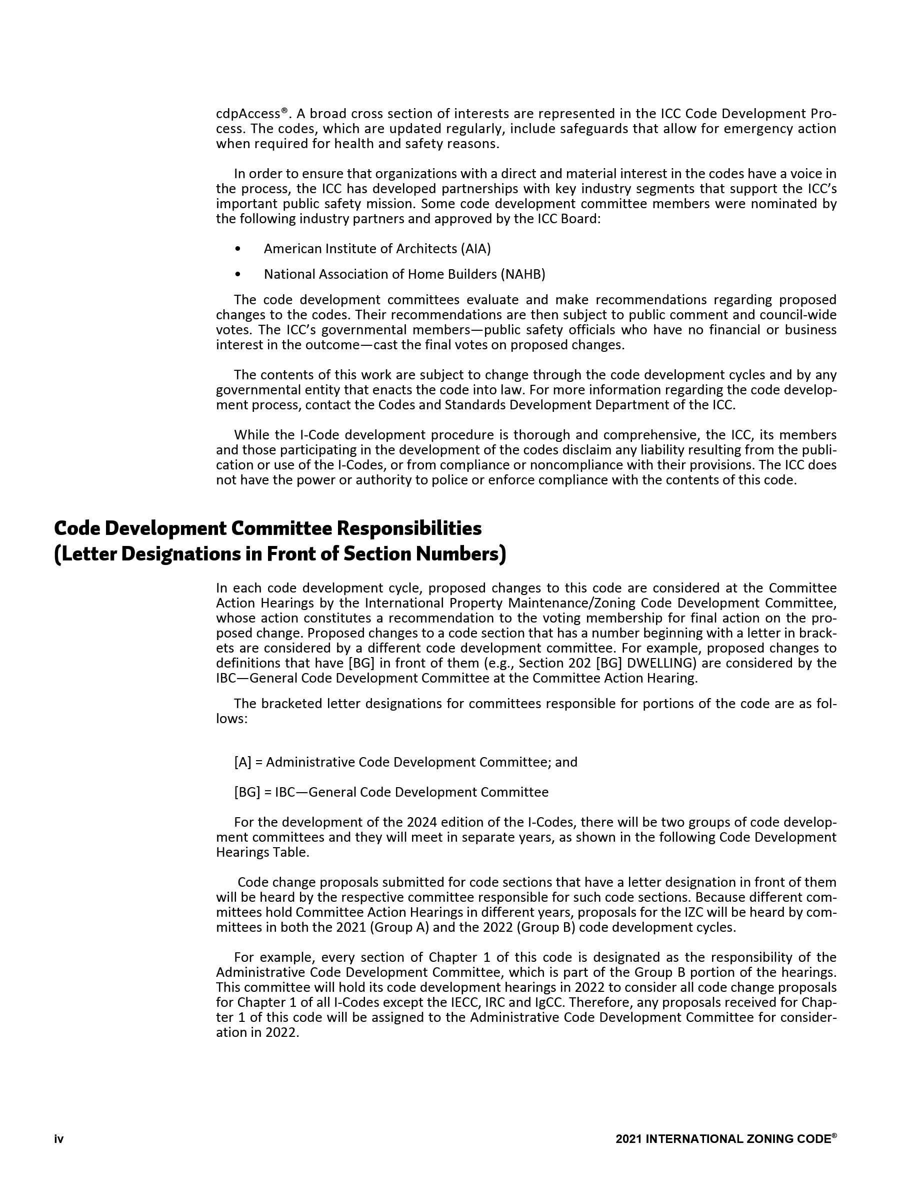 Cover preview — 2021 International Zoning Code — Page 5