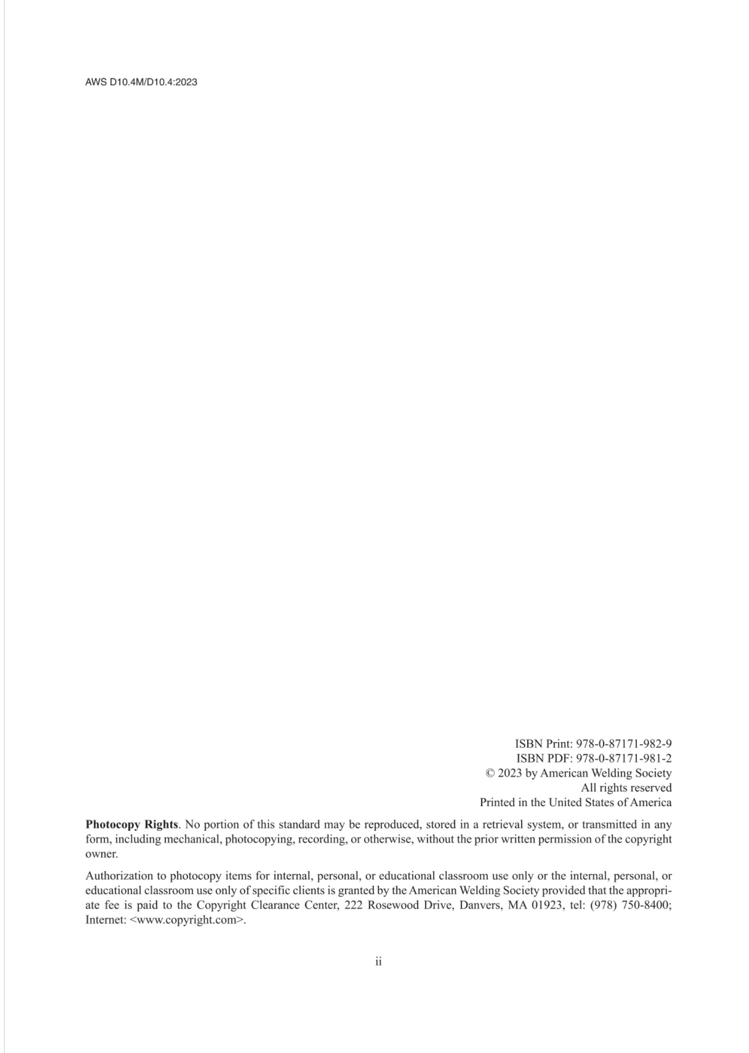 Cover preview — AWS D10.4/D10.4M Recommended Practices for Welding Austenitic Chromium-Nickel Stainless Steel Piping and Tubing — Page 3