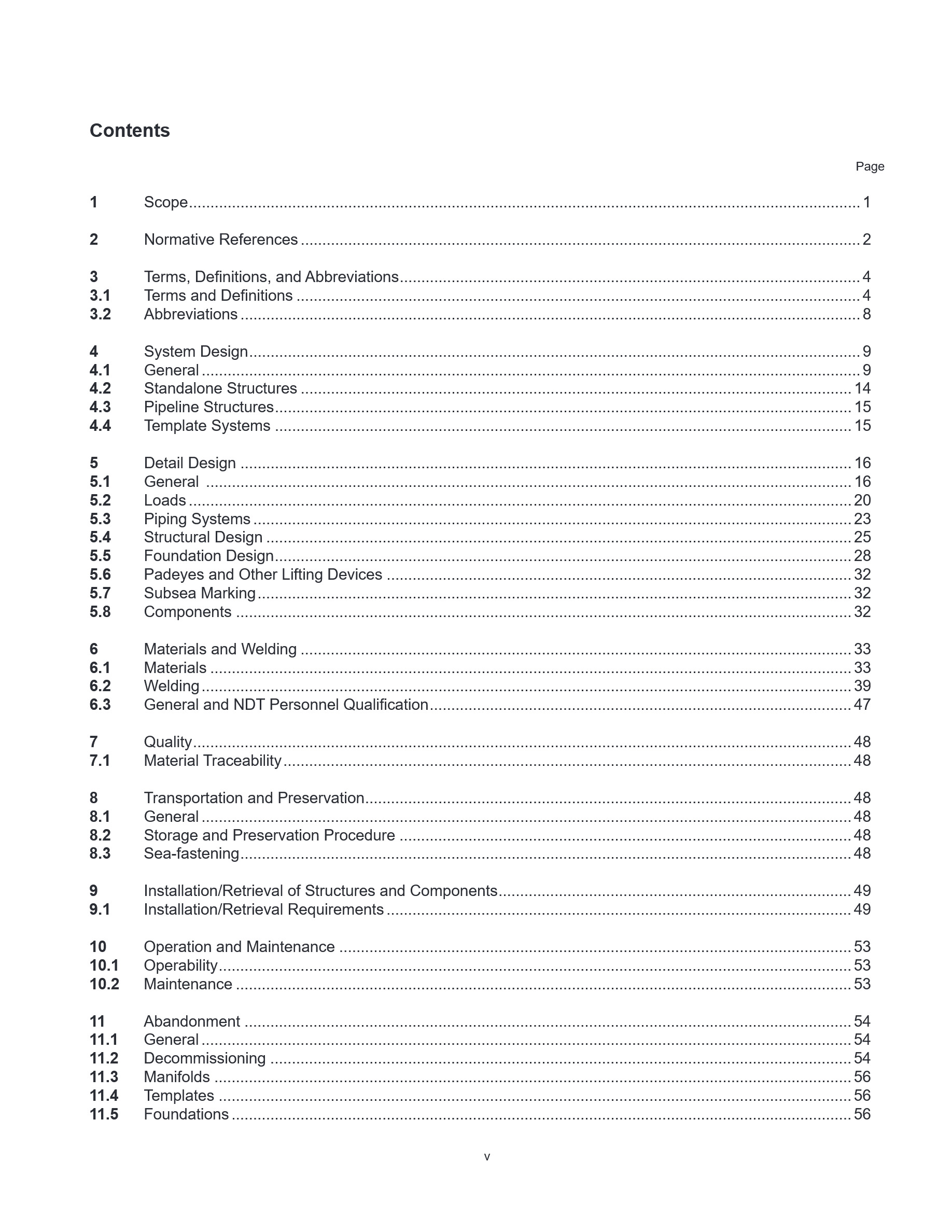 Cover preview — API RP 17P Recommended Practice for Subsea Structures and Manifolds, Third Edition — Page 5