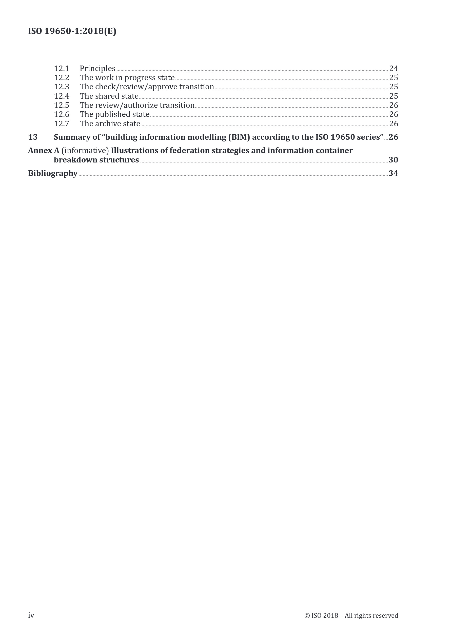 Cover preview — ISO 19650 - 1:2018  Organization and Digitization of Information About Buildings and Civil Engineering Works , Including Building Information Modelling (BIM)  — Page 4