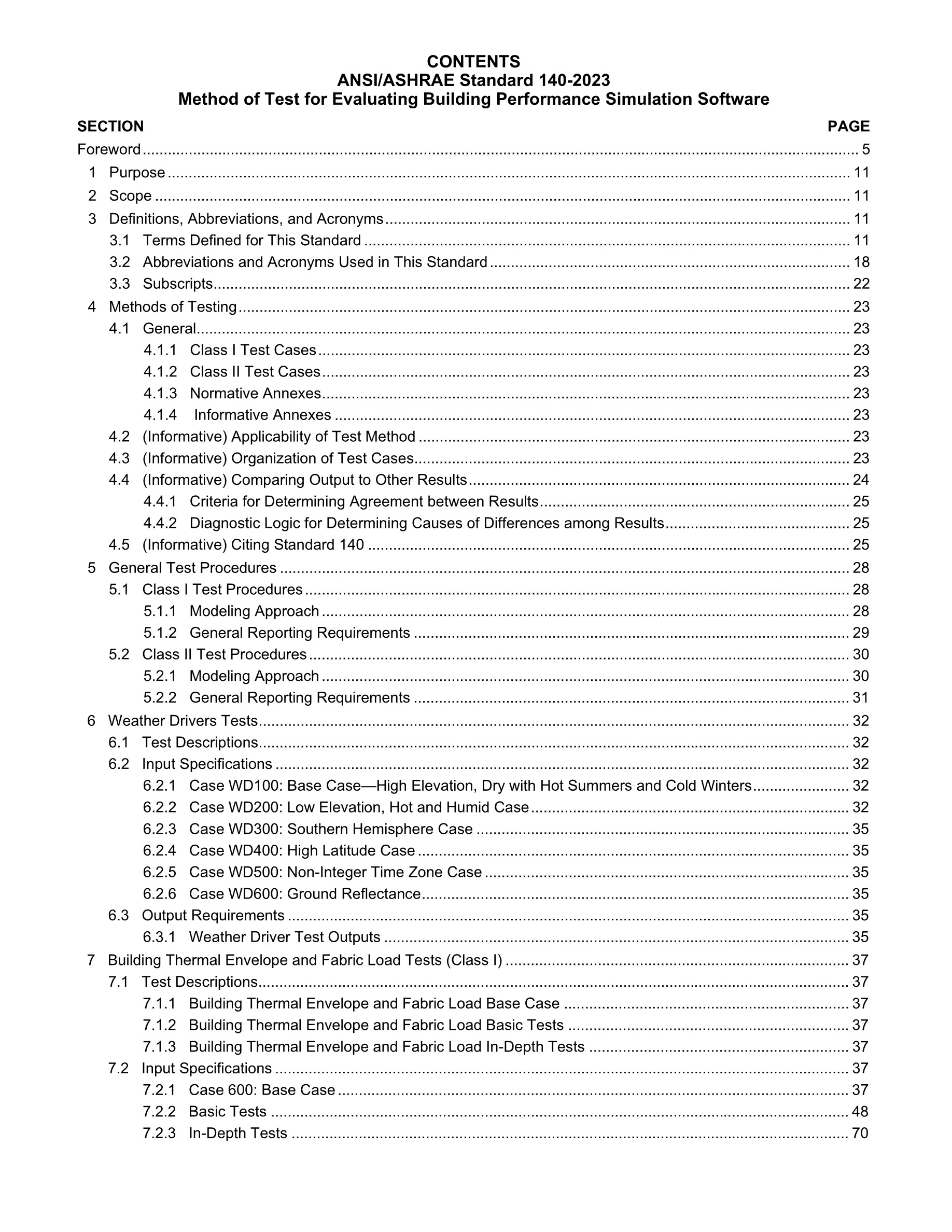 Cover preview — ASHRAE 140-2023 Method of Test for Evaluating Building Performance Simulation Software (ANSI Approved) — Page 3