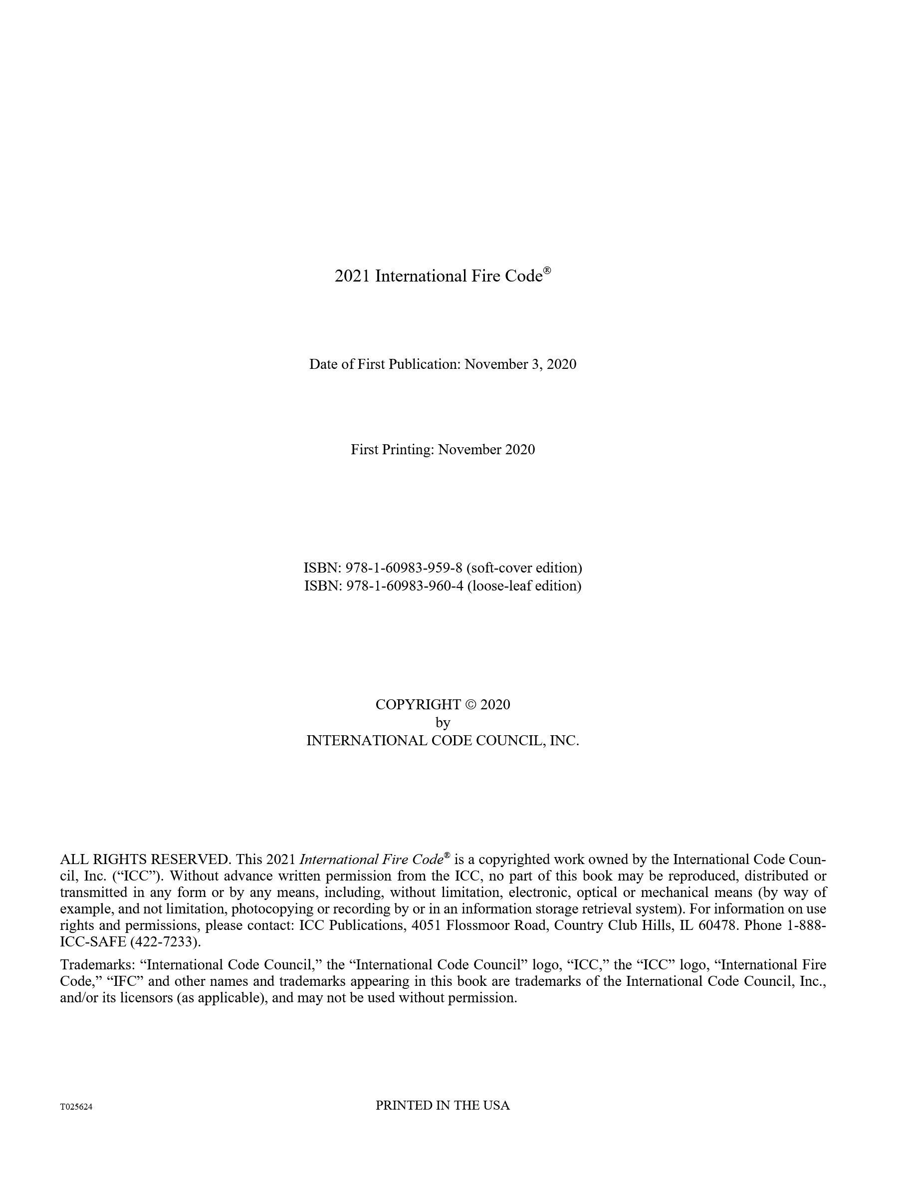 Cover preview — 2021 International Fire Code — Page 3