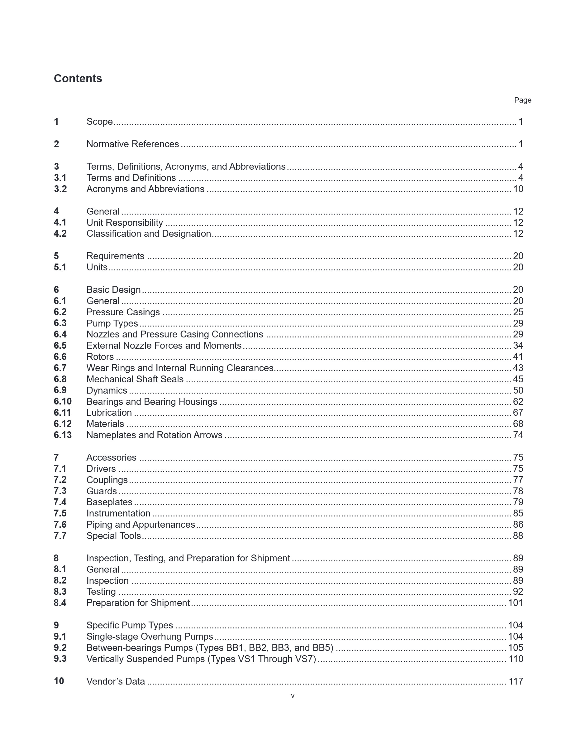 Cover preview — API Std 610 Centrifugal Pumps for Petroleum, Petrochemical, and Natural Gas Industries, Thirteenth Edition — Page 5
