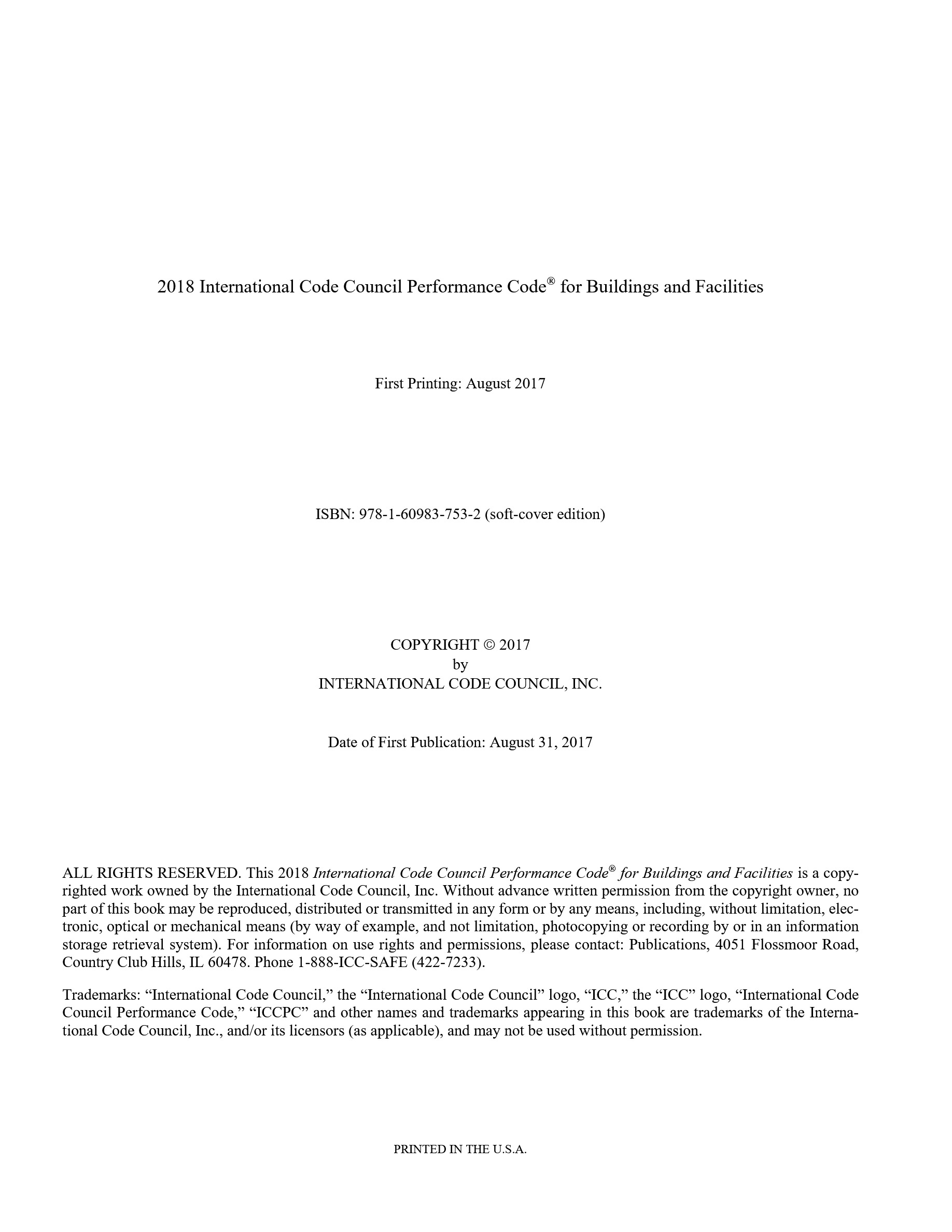 Cover preview — 2018 ICC Performance Code for Buildings and Facilities — Page 3