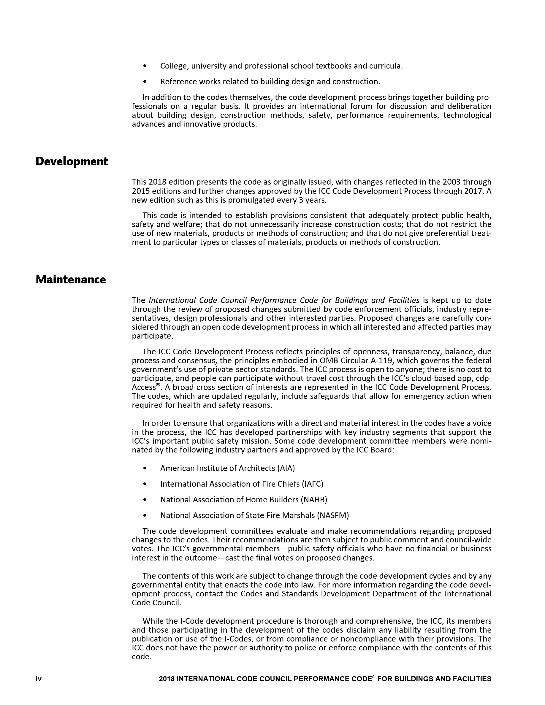 Cover preview — 2018 ICC Performance Code for Buildings and Facilities — Page 5