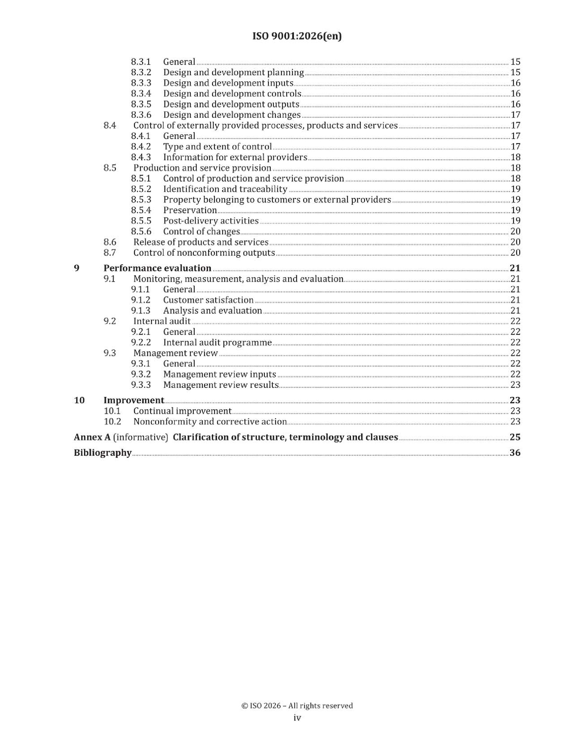 Cover preview — ISO 9001:2026 Quality Management Systems — Requirements — Page 4