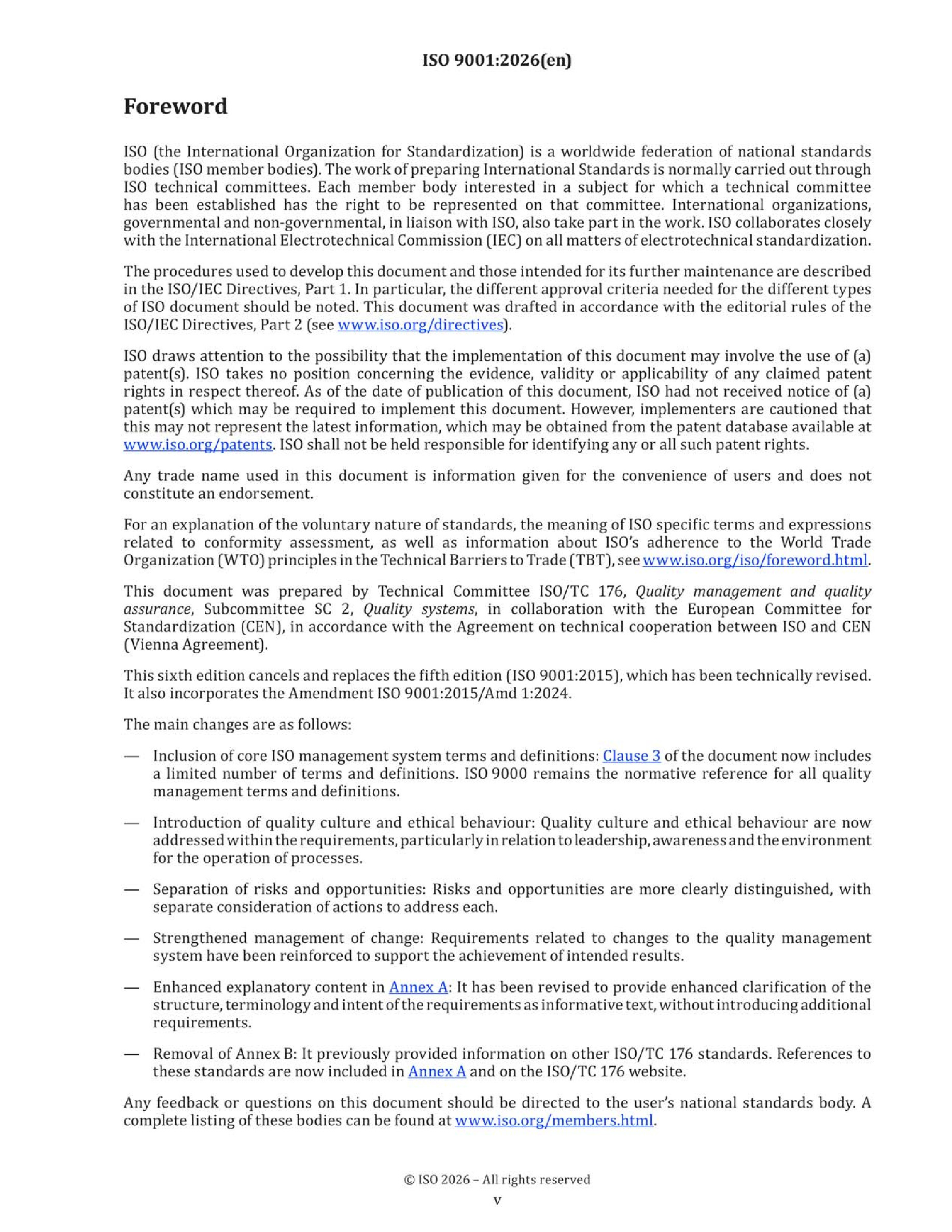 Cover preview — ISO 9001:2026 Quality Management Systems — Requirements — Page 5