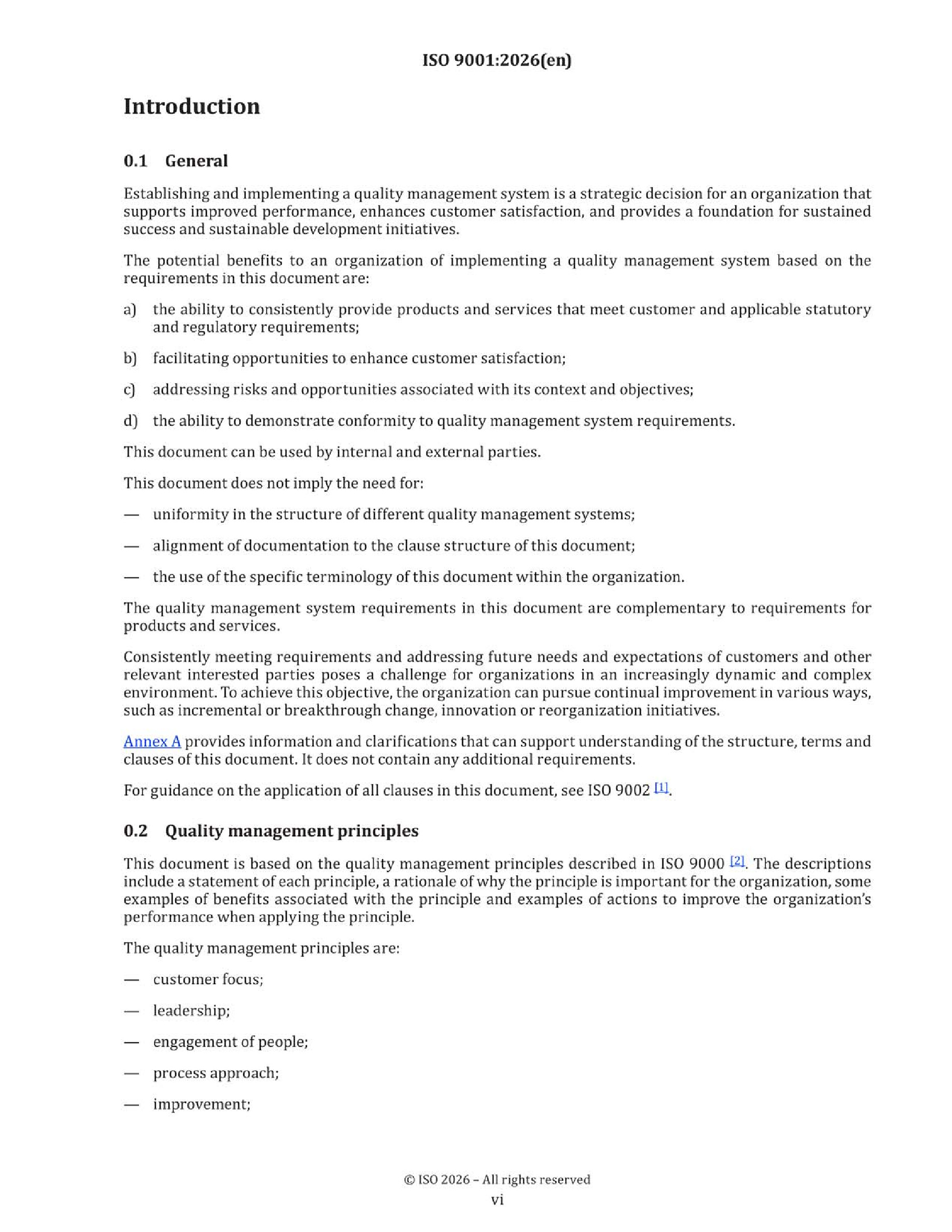 Cover preview — ISO 9001:2026 Quality Management Systems — Requirements — Page 6