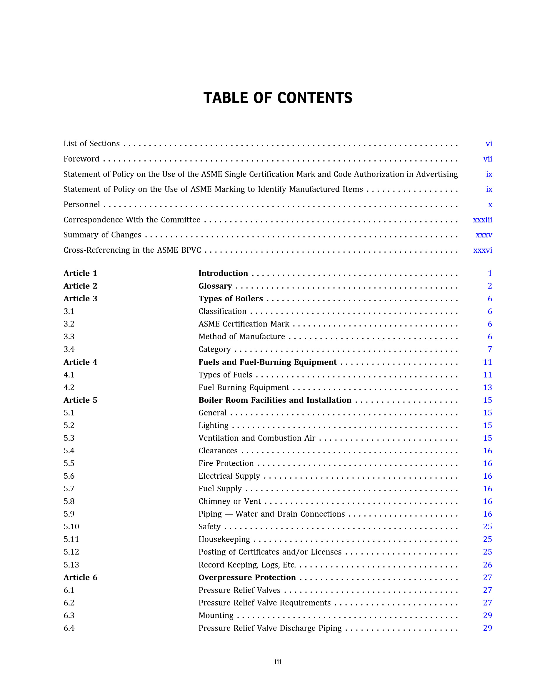 Cover preview — ASME BPVC.VI-2025 Section VI - Recommended Rules for the Care and Operation of Heating Boilers — Page 5