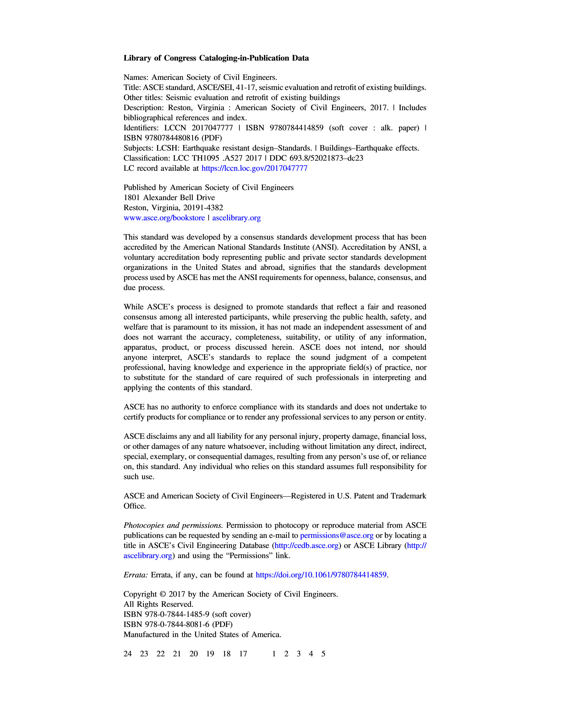 Cover preview — ASCE 41-17 Seismic Evaluation and Retrofit of Existing Buildings — Page 3