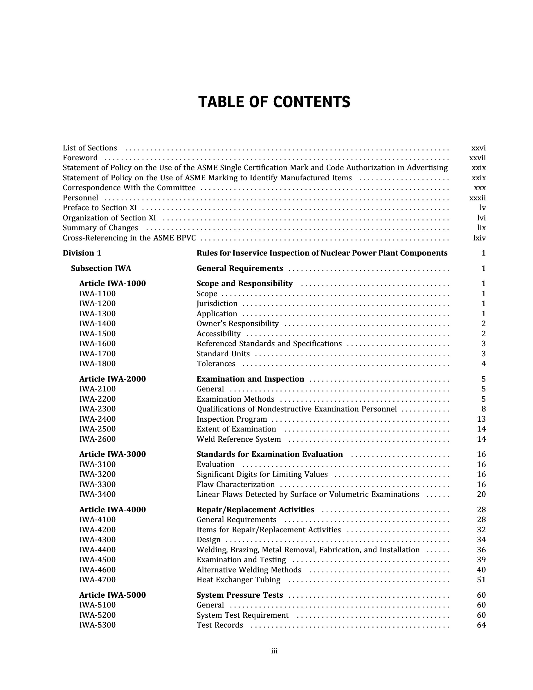 Cover preview — ASME BPVC Section XI Division 1 - Rules for Inservice Inspection of Nuclear Reactor Facility Components — Page 5