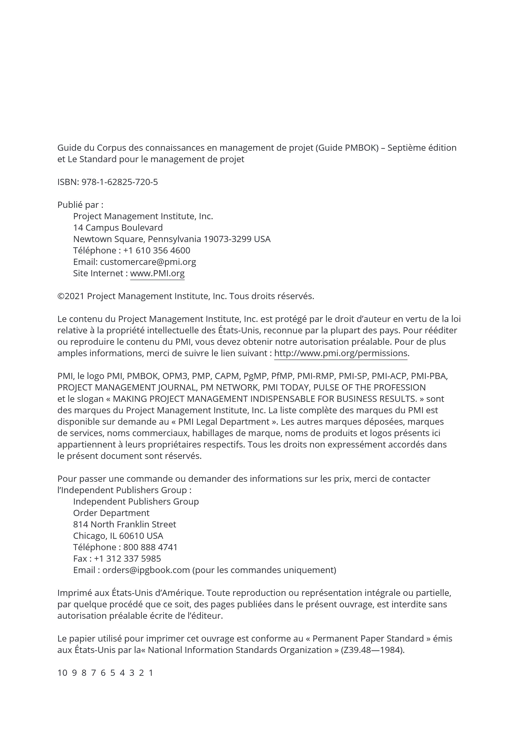 Cover preview — A Guide to the Project Management Body of Knowledge (PMBOK® Guide) – Seventh Edition and The Standard for Project Management (FRENCH) (French Edition) — Page 4