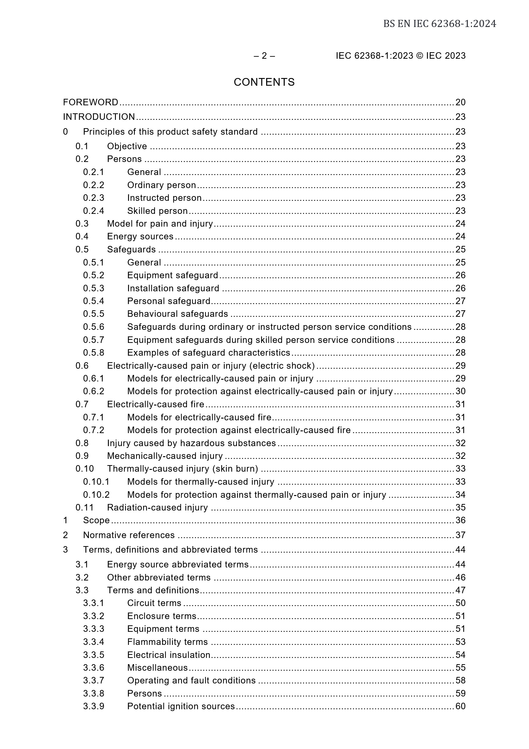 Cover preview — BS EN IEC 62368-1:2024+A11:2024 Audio/video, information and communication technology equipment - Safety requirements - Incorporating corrigendum July 2024 — Page 5