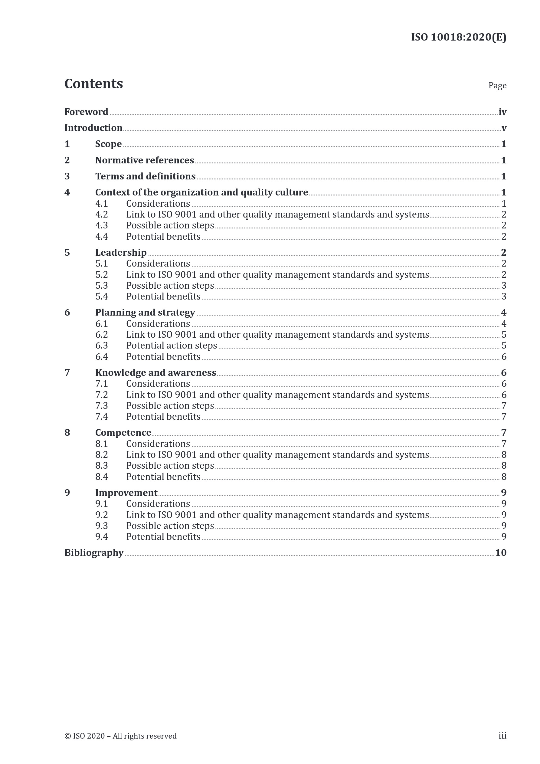 Cover preview — ISO 10018:2020 Quality Management — Guidance for People Engagement — Page 3