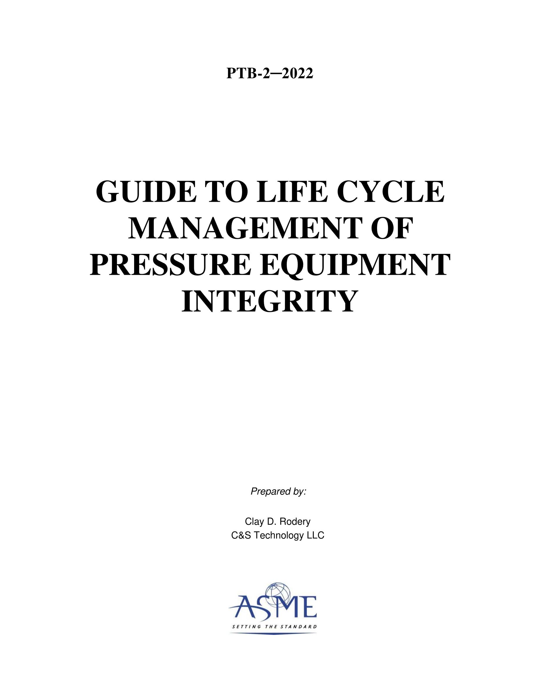Cover preview — ASME PTB-2-2022 Guide to Life Cycle Management of Pressure Equipment Integrity — Page 2