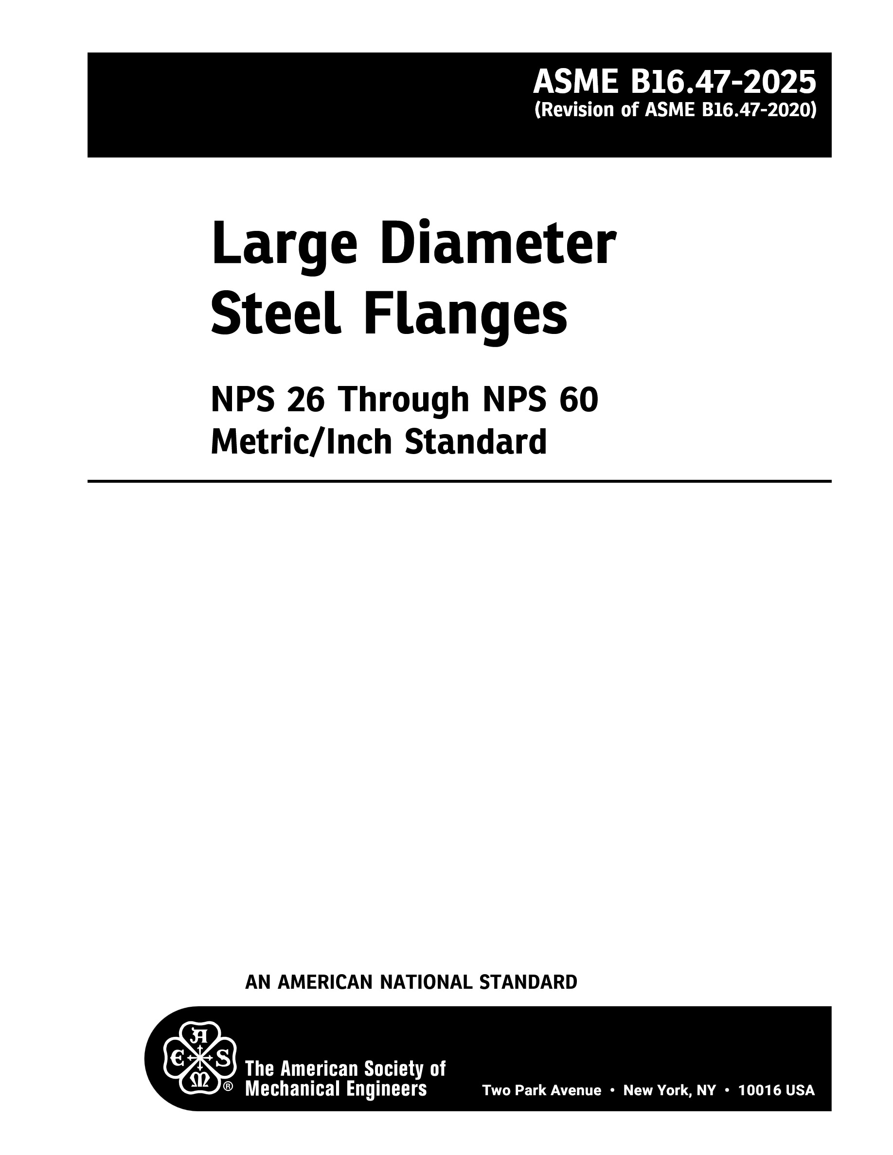 Cover preview — ASME B16.47-2025 Large Diameter Steel Flanges: NPS 26 Through NPS 60 — Page 2
