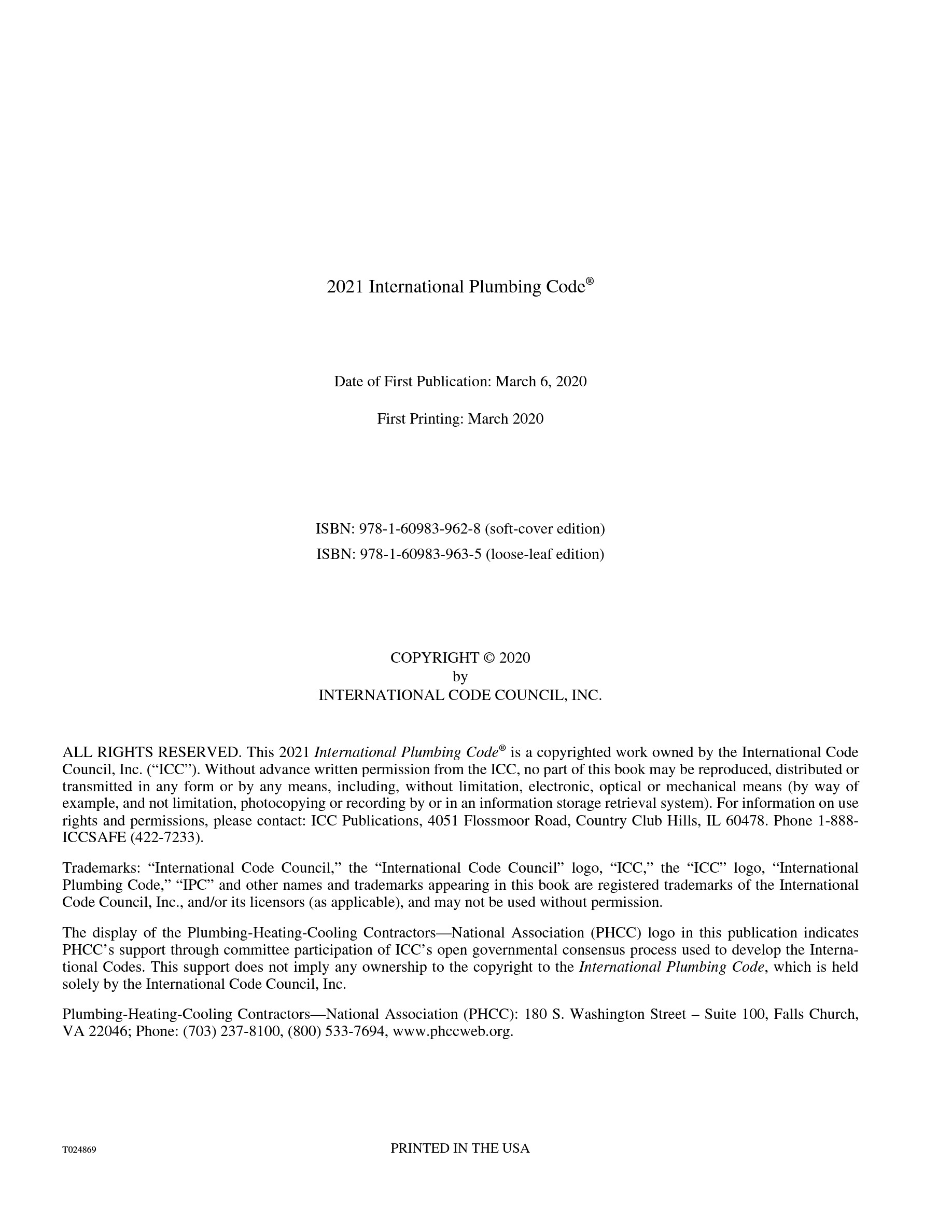 Cover preview — 2021 International Plumbing Code — Page 3
