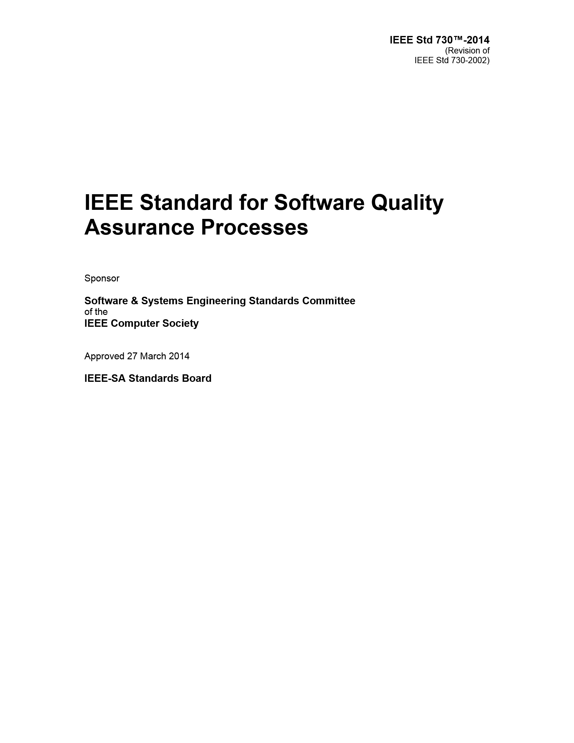 Cover preview — IEEE 730-2014 IEEE Standard for Software Quality Assurance Processes — Page 3