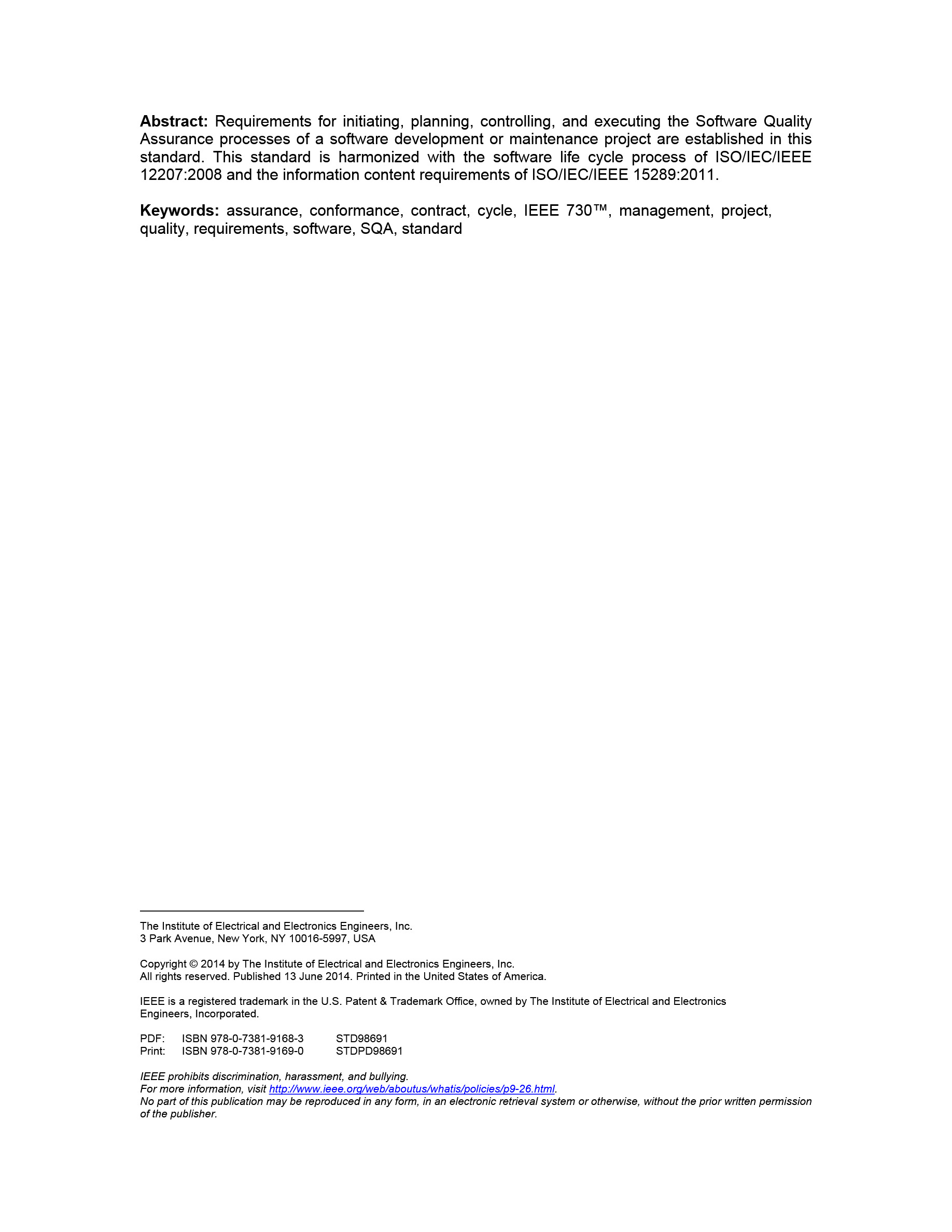 Cover preview — IEEE 730-2014 IEEE Standard for Software Quality Assurance Processes — Page 4