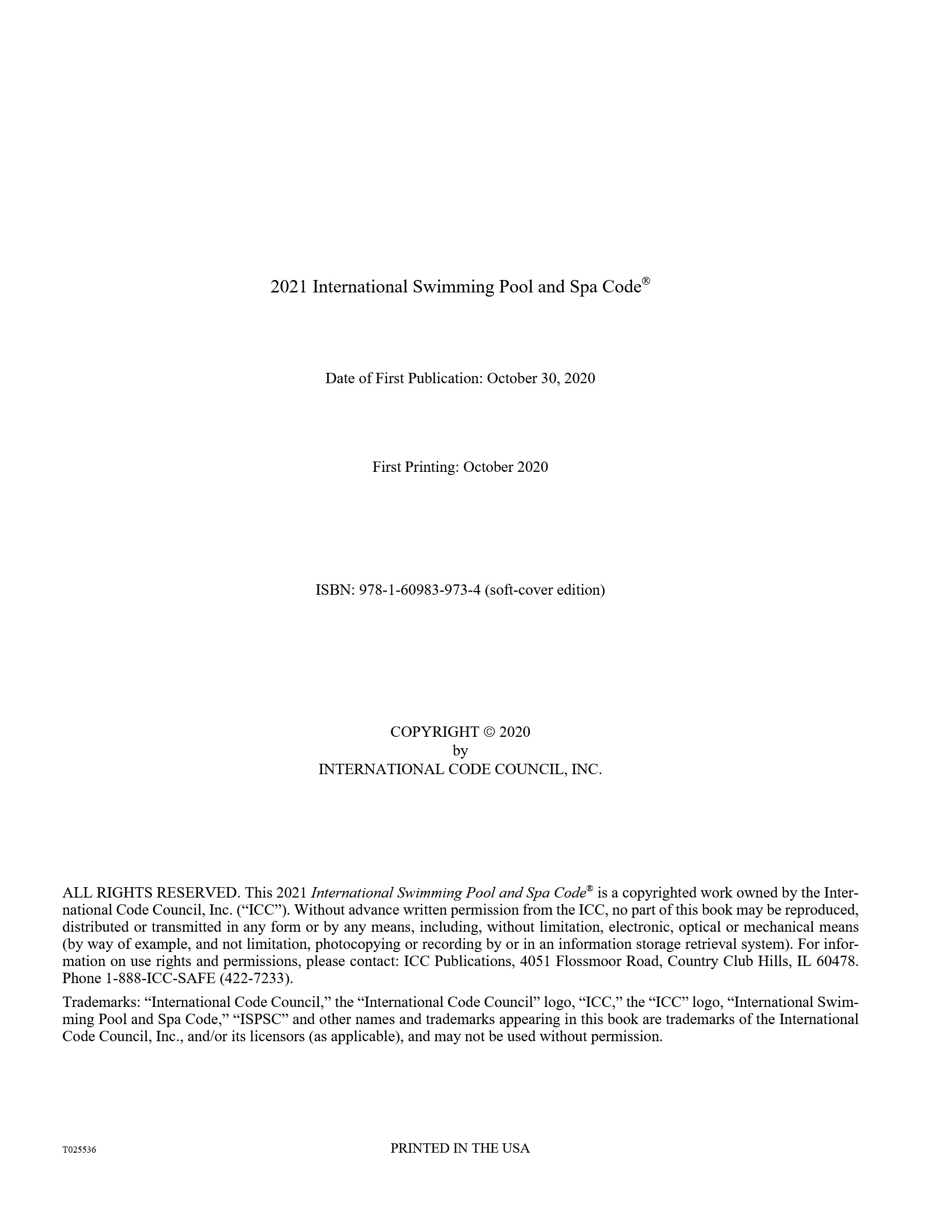 Cover preview — 2021 International Swimming Pool and Spa Code — Page 3