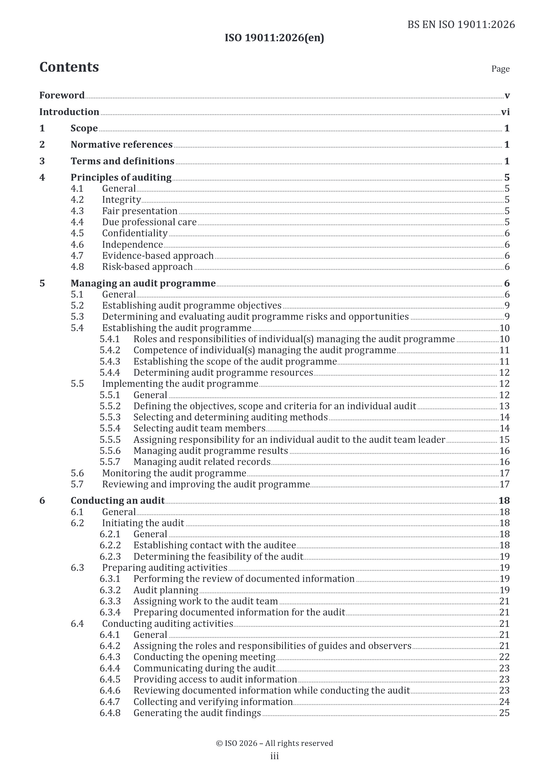 Cover preview — BS EN ISO 19011 - 2026 Guidelines for auditing management systems — Page 5