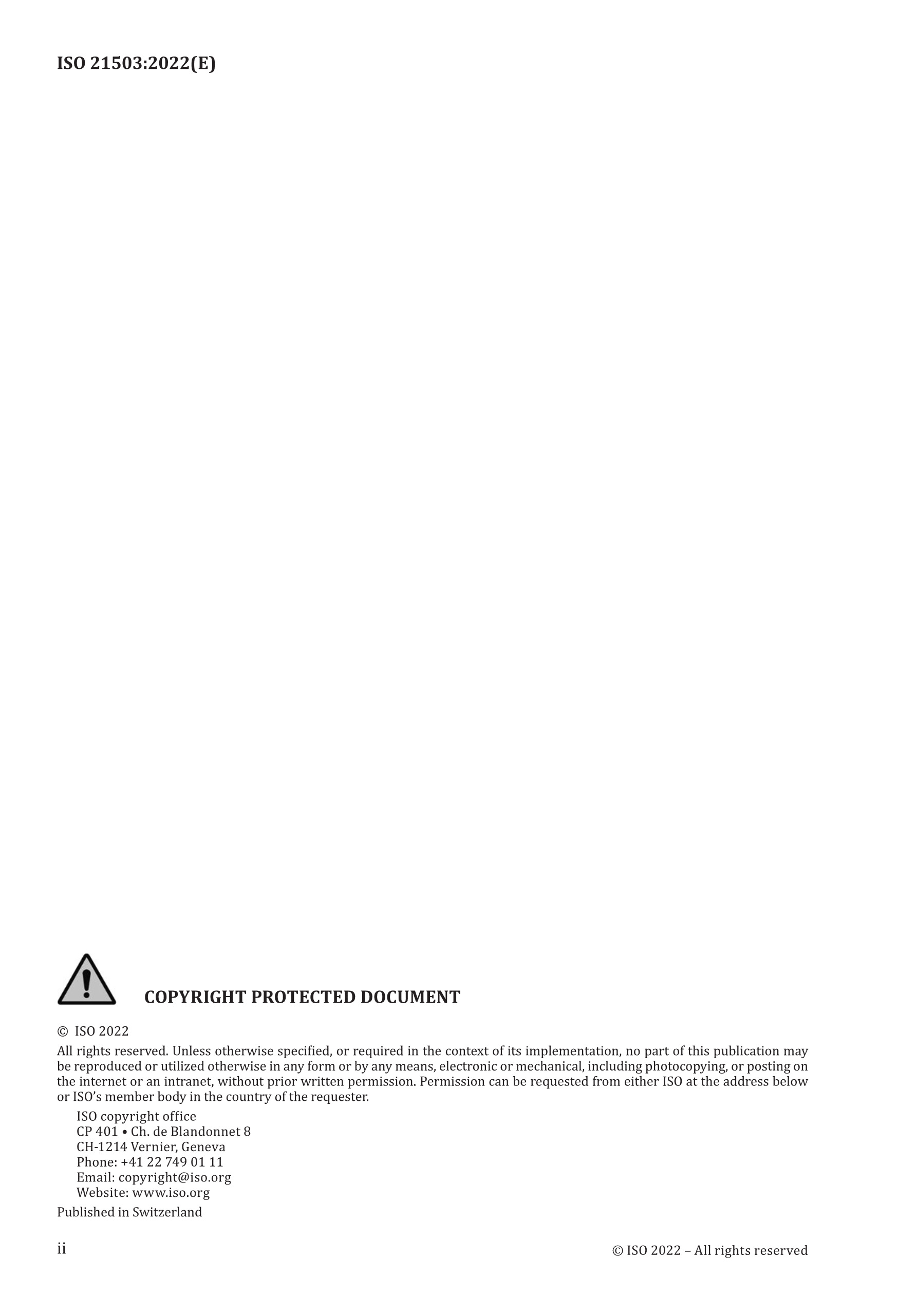 Cover preview — ISO 21503:2022 Project, programme and portfolio management — Guidance on programme management — Page 2