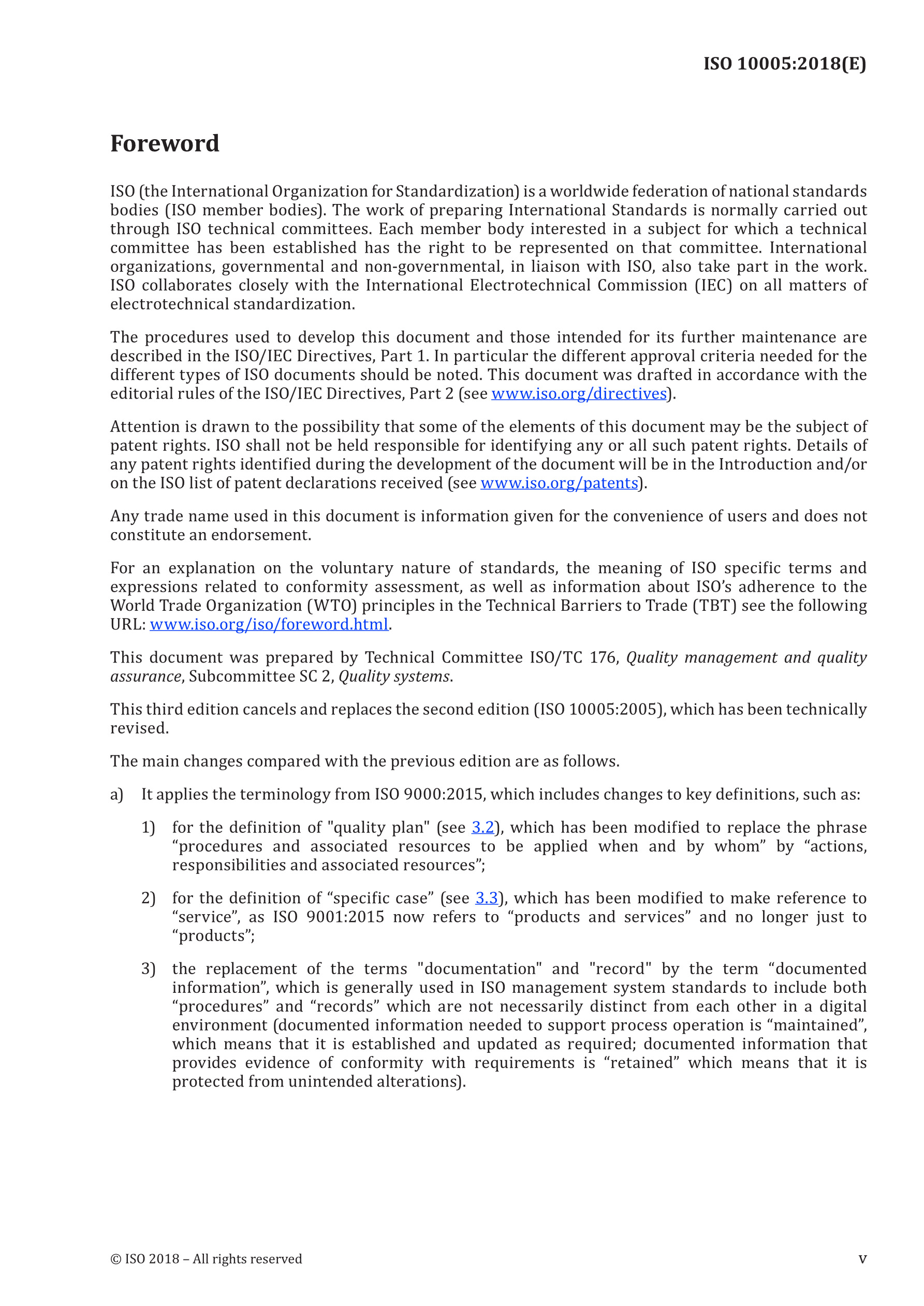 Cover preview — ISO 10005:2018 Quality Management — Guidelines for Quality Plans — Page 5