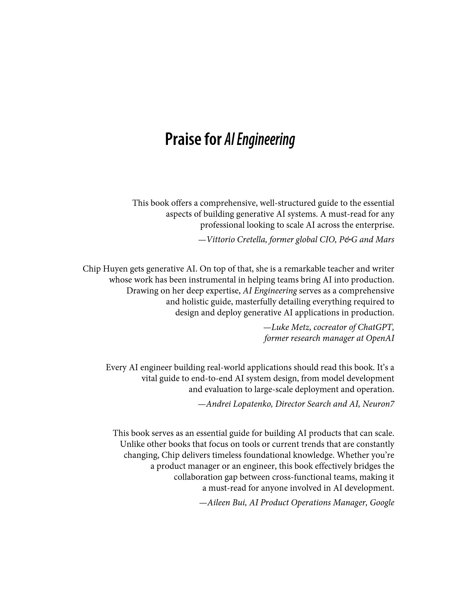 Cover preview — AI Engineering: Building Applications with Foundation Models 1st Edition  — Page 3