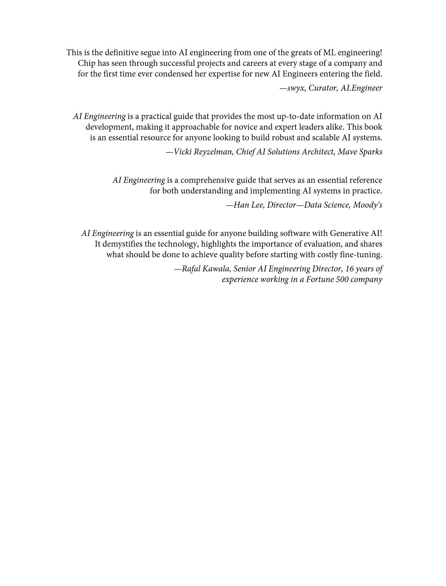 Cover preview — AI Engineering: Building Applications with Foundation Models 1st Edition  — Page 4