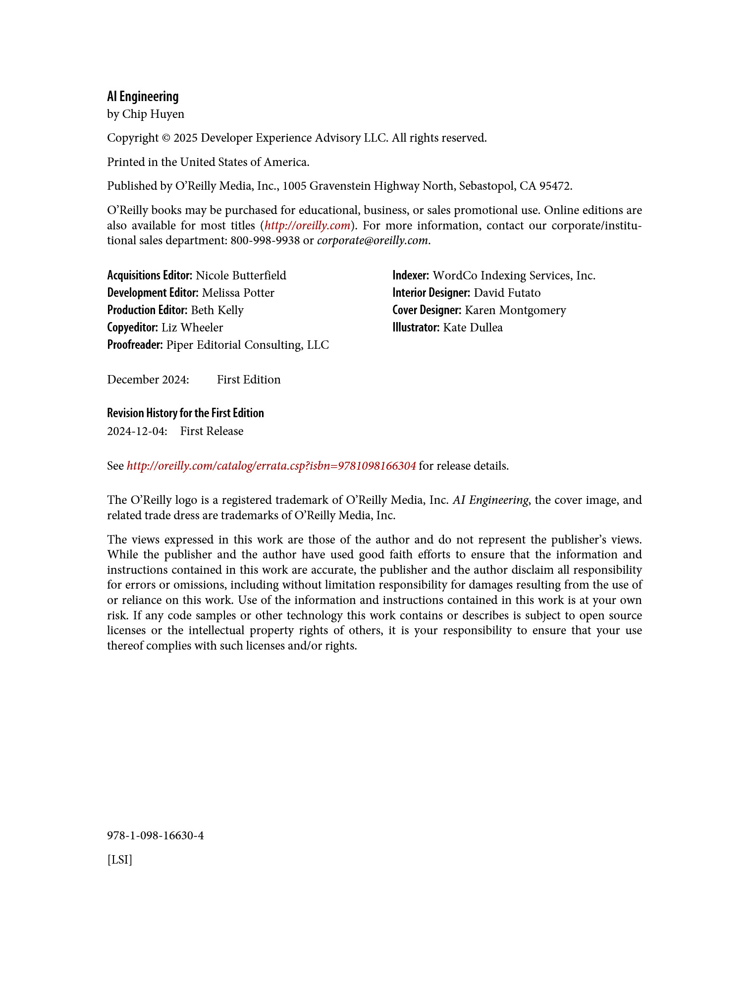Cover preview — AI Engineering: Building Applications with Foundation Models 1st Edition  — Page 6