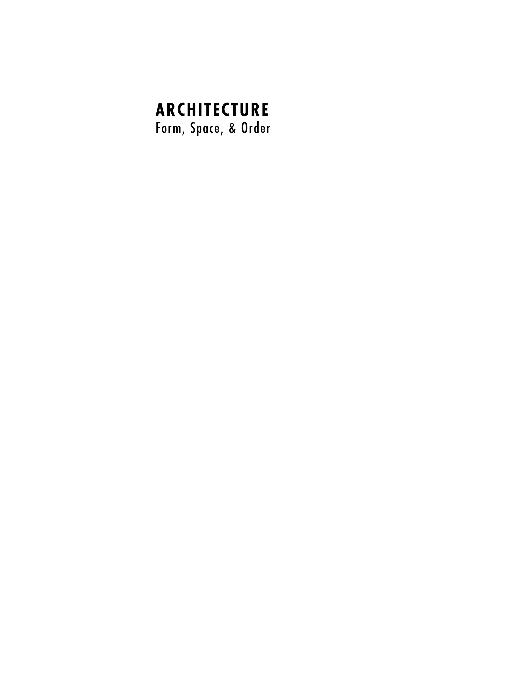 Cover preview — Architecture: Form, Space, and Order 5th Edition — Page 3