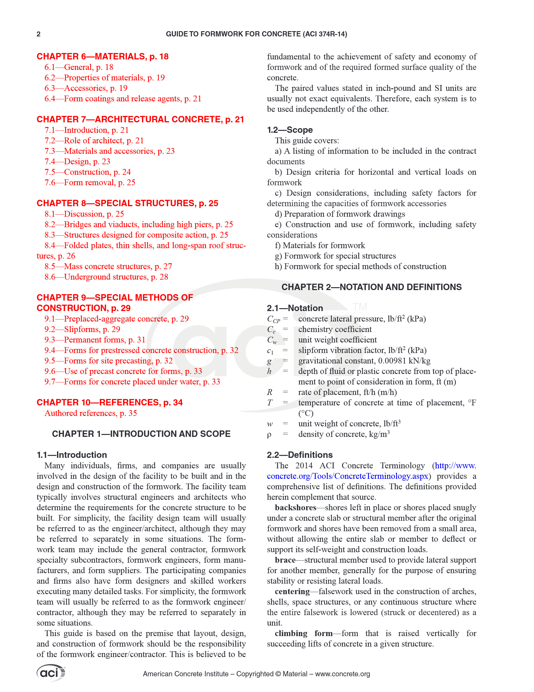 Cover preview — ACI 347R-14 Guide to Formwork for Concrete (21) — Page 4