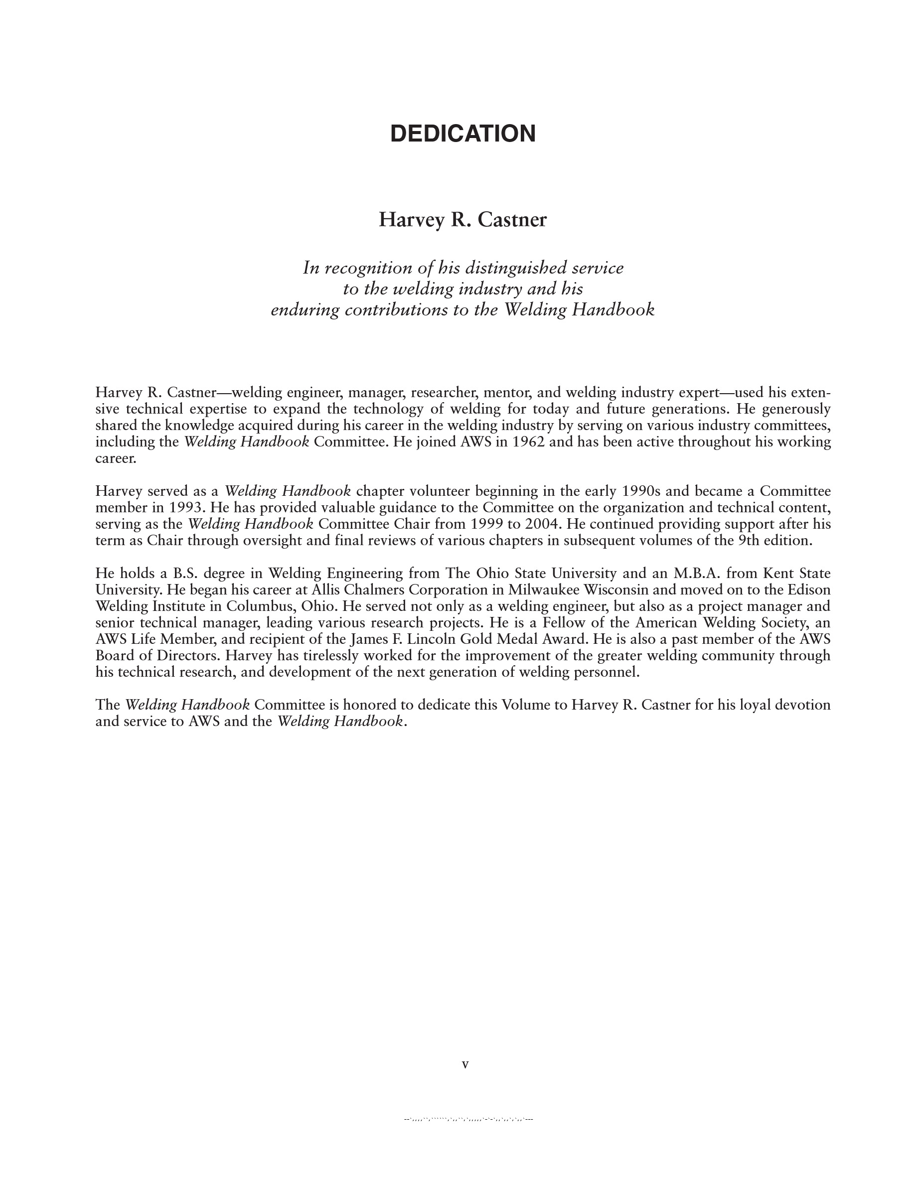 Cover preview — AWS WHB-1.10 Welding and Cutting Science and Technology, Volume 1 — Tenth Edition — Page 6