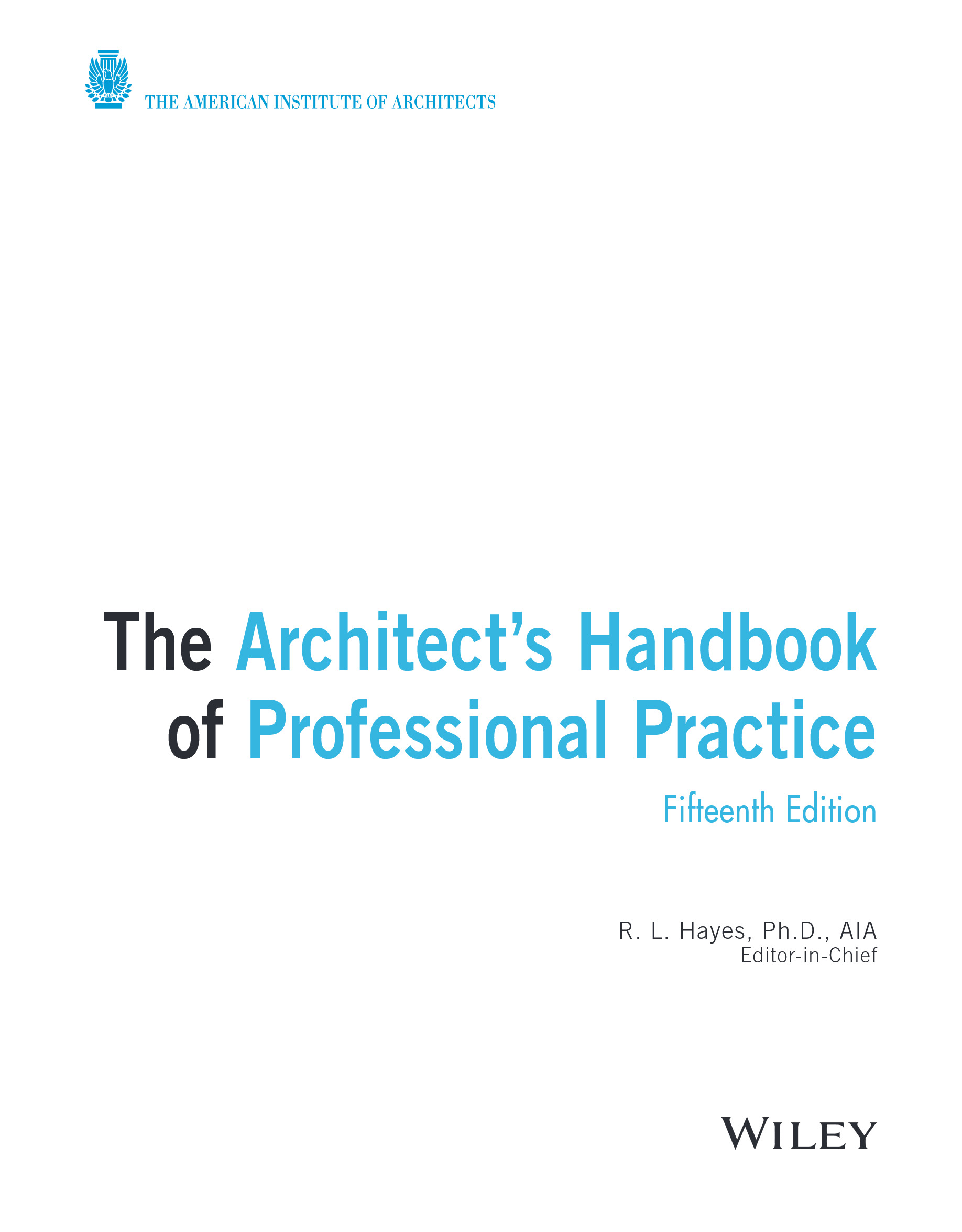 Cover preview — The Architect's Handbook of Professional Practice 15th Edition — Page 5