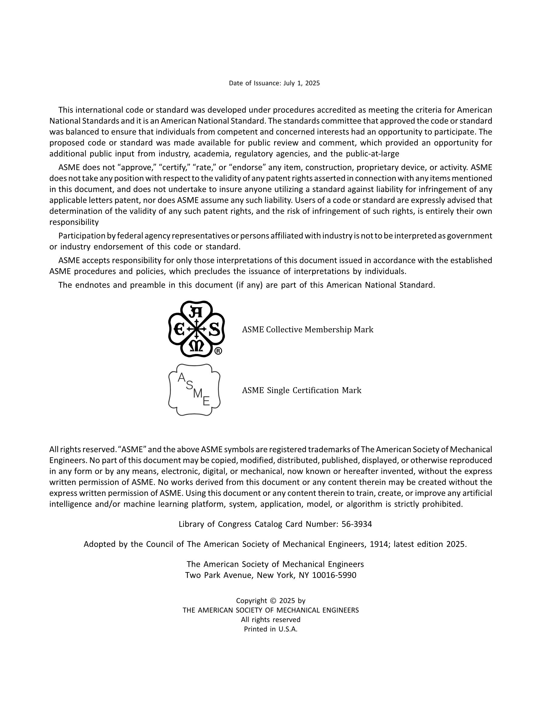 Cover preview — ASME BPVC.III.1.NE-2025 Section III, Rules for Construction of Nuclear Facility Components, Division 1, Subsection NE, Class MC Components — Page 4