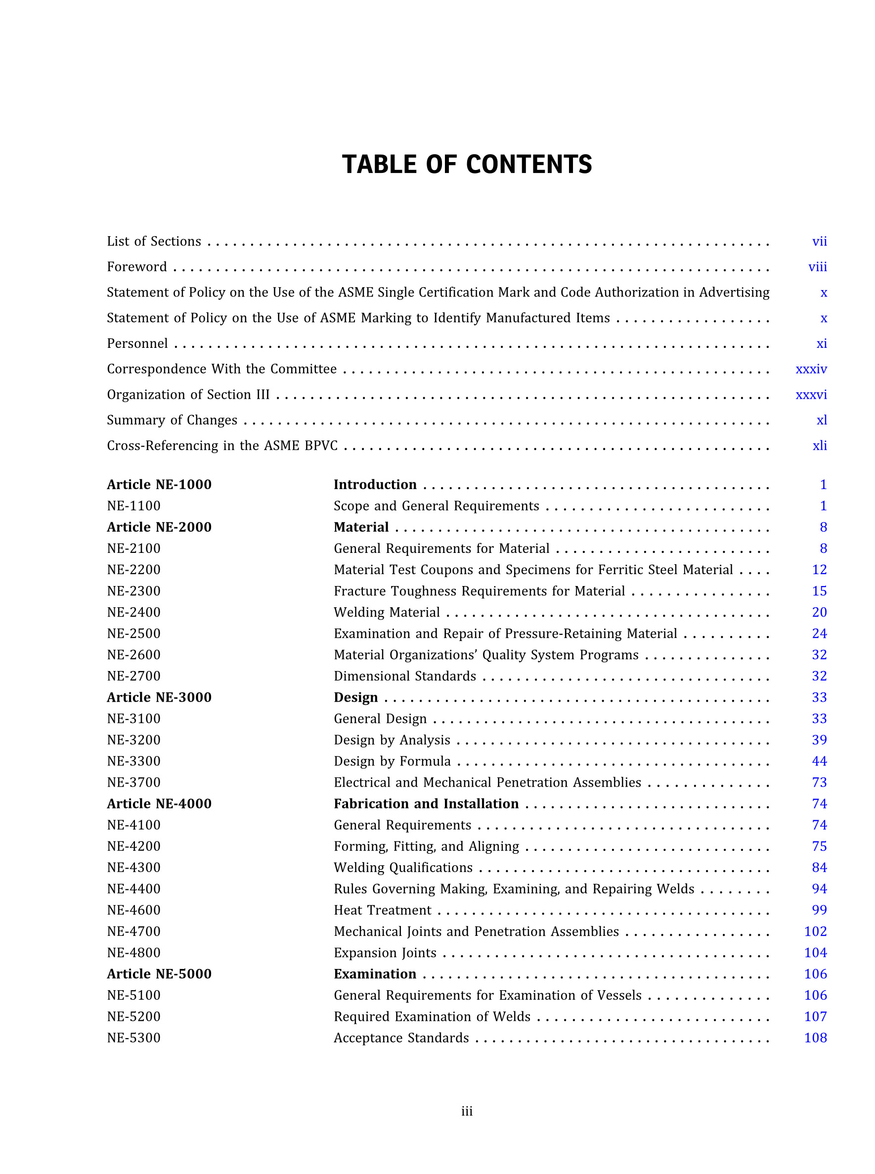 Cover preview — ASME BPVC.III.1.NE-2025 Section III, Rules for Construction of Nuclear Facility Components, Division 1, Subsection NE, Class MC Components — Page 5