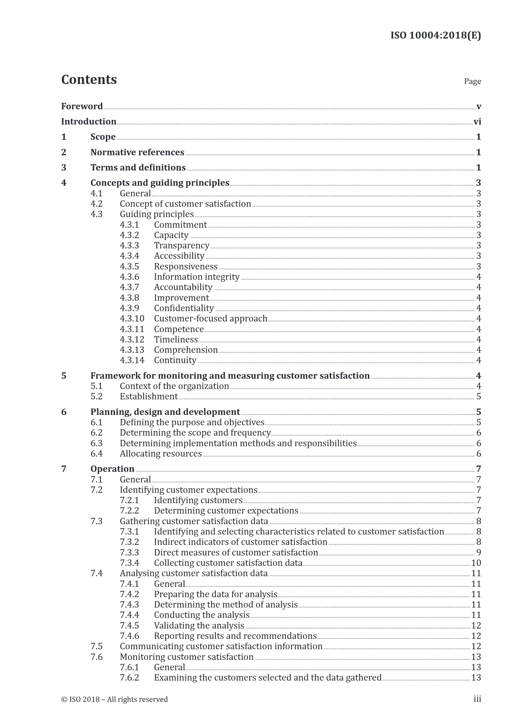 Cover preview — ISO 10004:2018 Quality Management — Customer Satisfaction — Guidelines for Monitoring and Measuring — Page 3