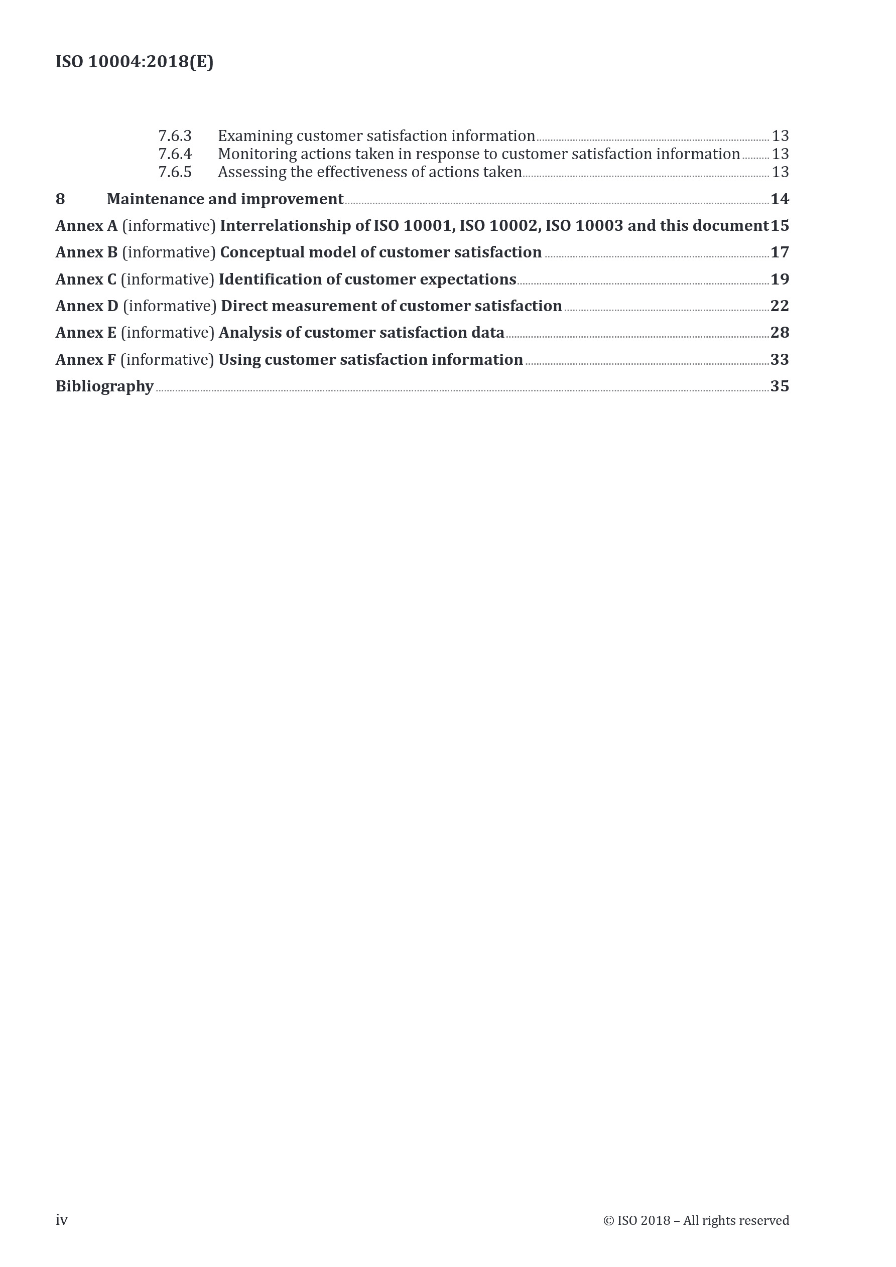 Cover preview — ISO 10004:2018 Quality Management — Customer Satisfaction — Guidelines for Monitoring and Measuring — Page 4