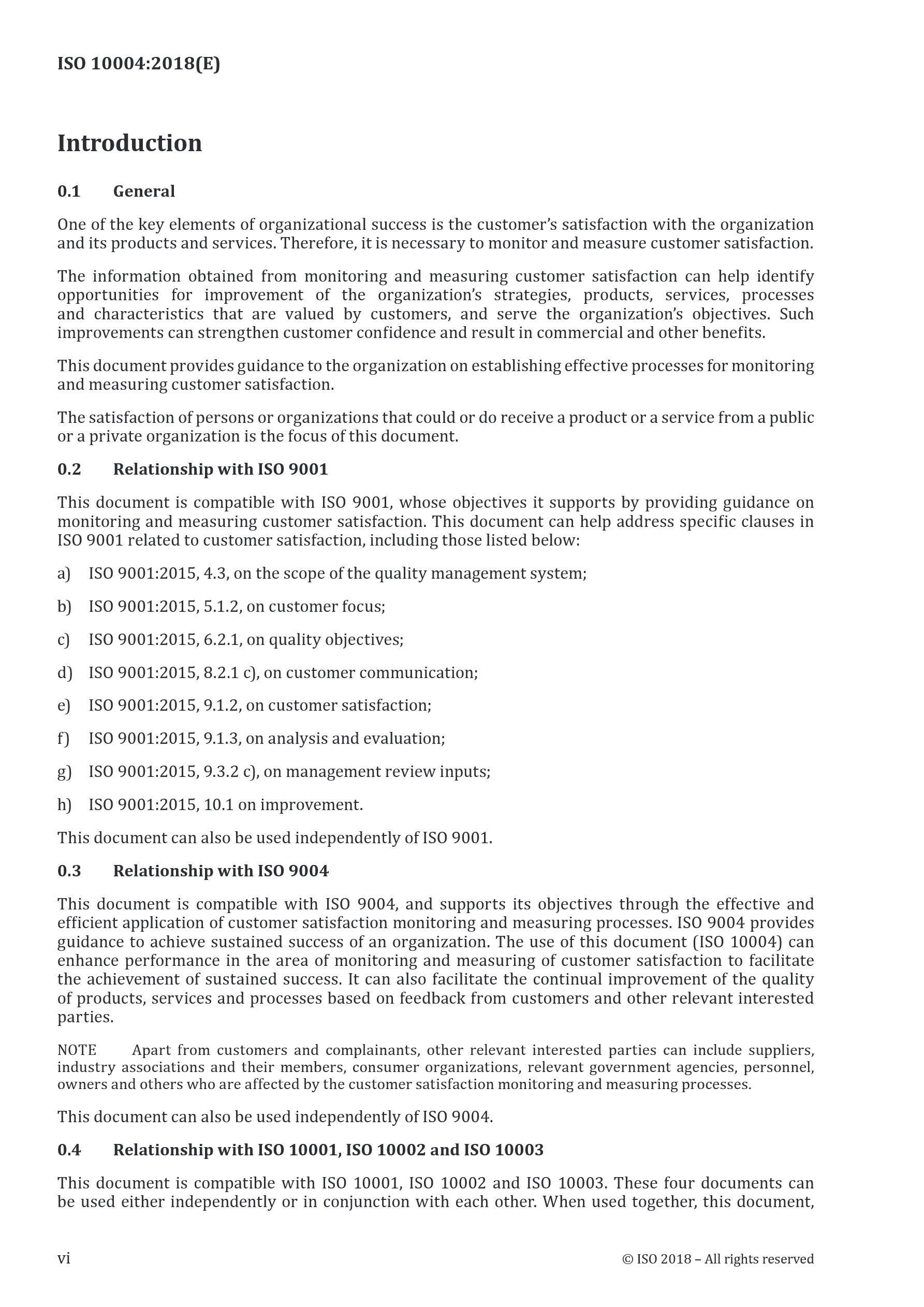 Cover preview — ISO 10004:2018 Quality Management — Customer Satisfaction — Guidelines for Monitoring and Measuring — Page 6